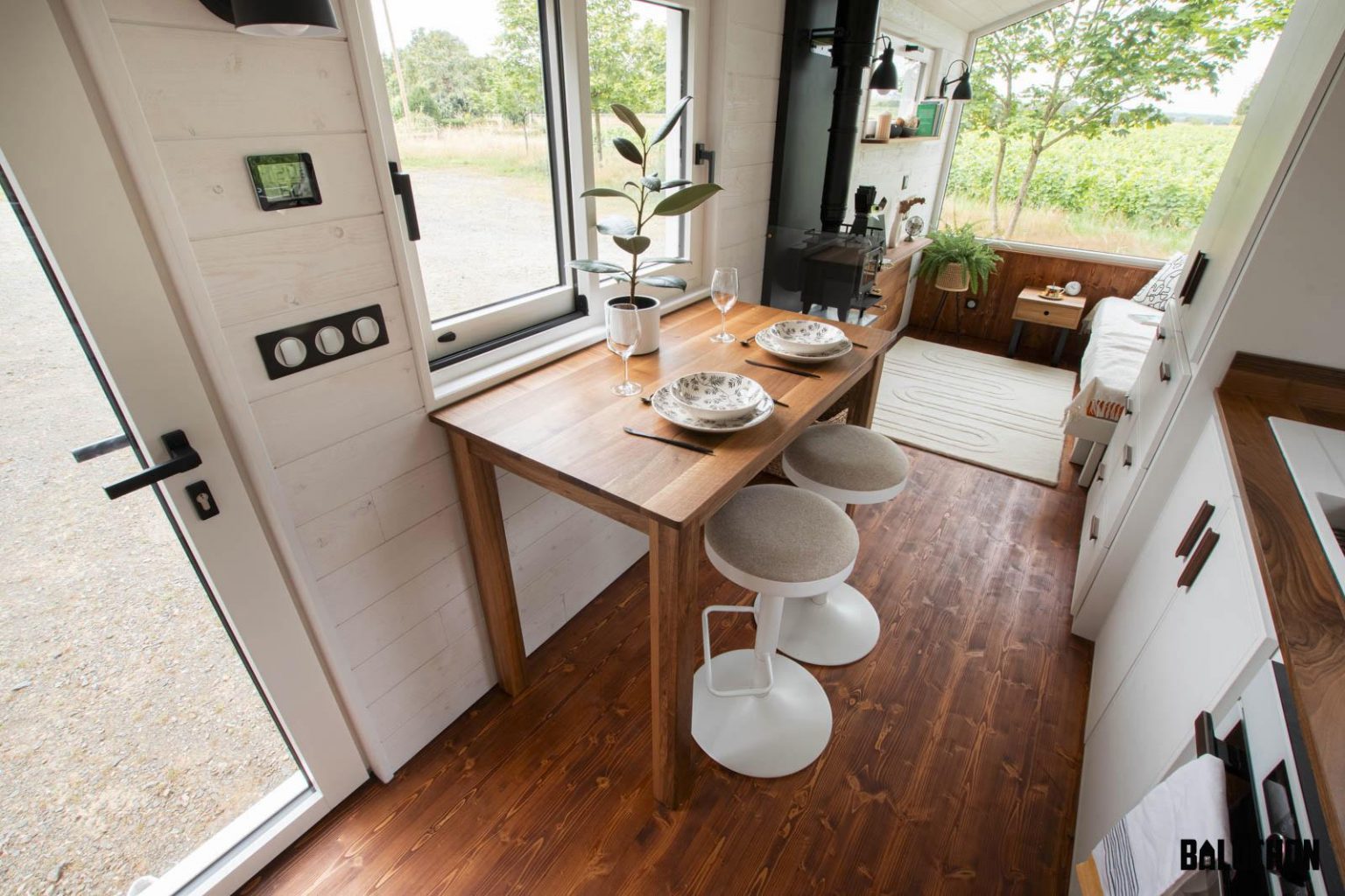 cuisine tiny house Moulinsart Baluchon