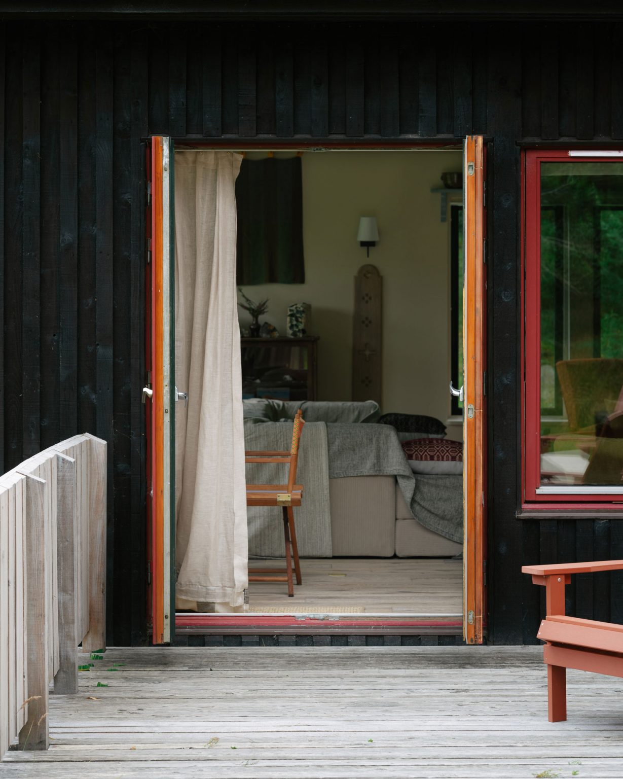 terrasse maison en bois sur le loch Sunart