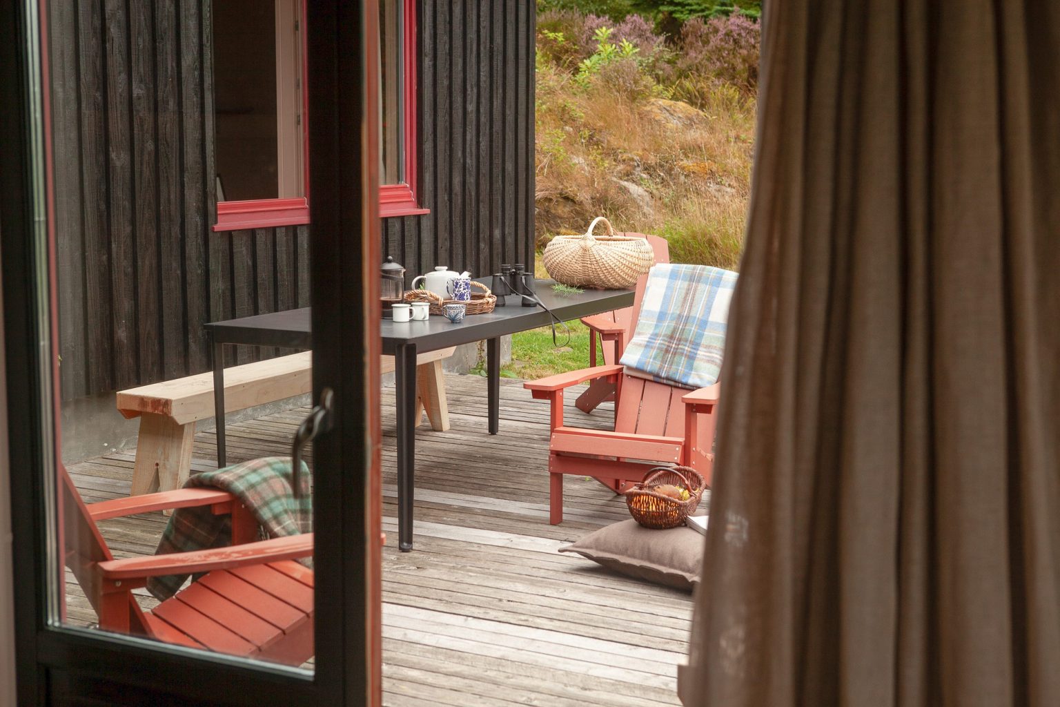 terrasse maison en bois sur le loch Sunart