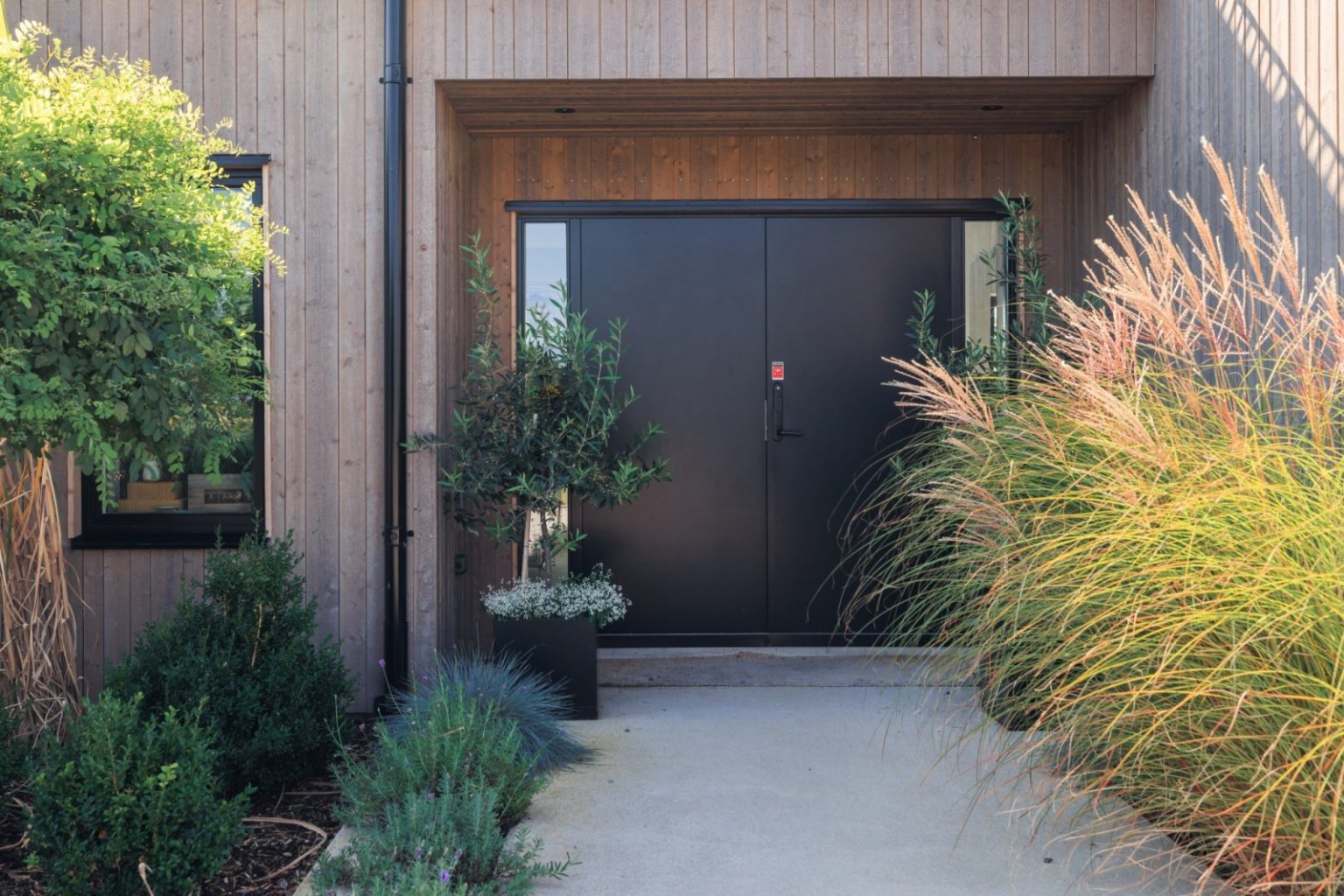 entrée maison en bois