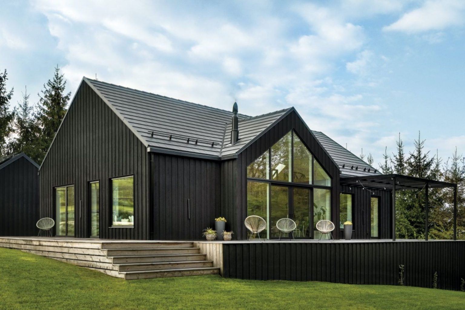 maison en bois décoration contemporaine