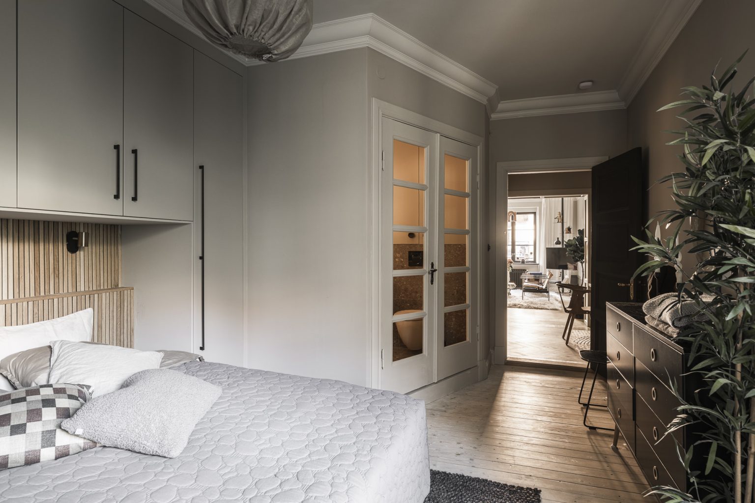 chambre décoration contemporaine avec salle de bain