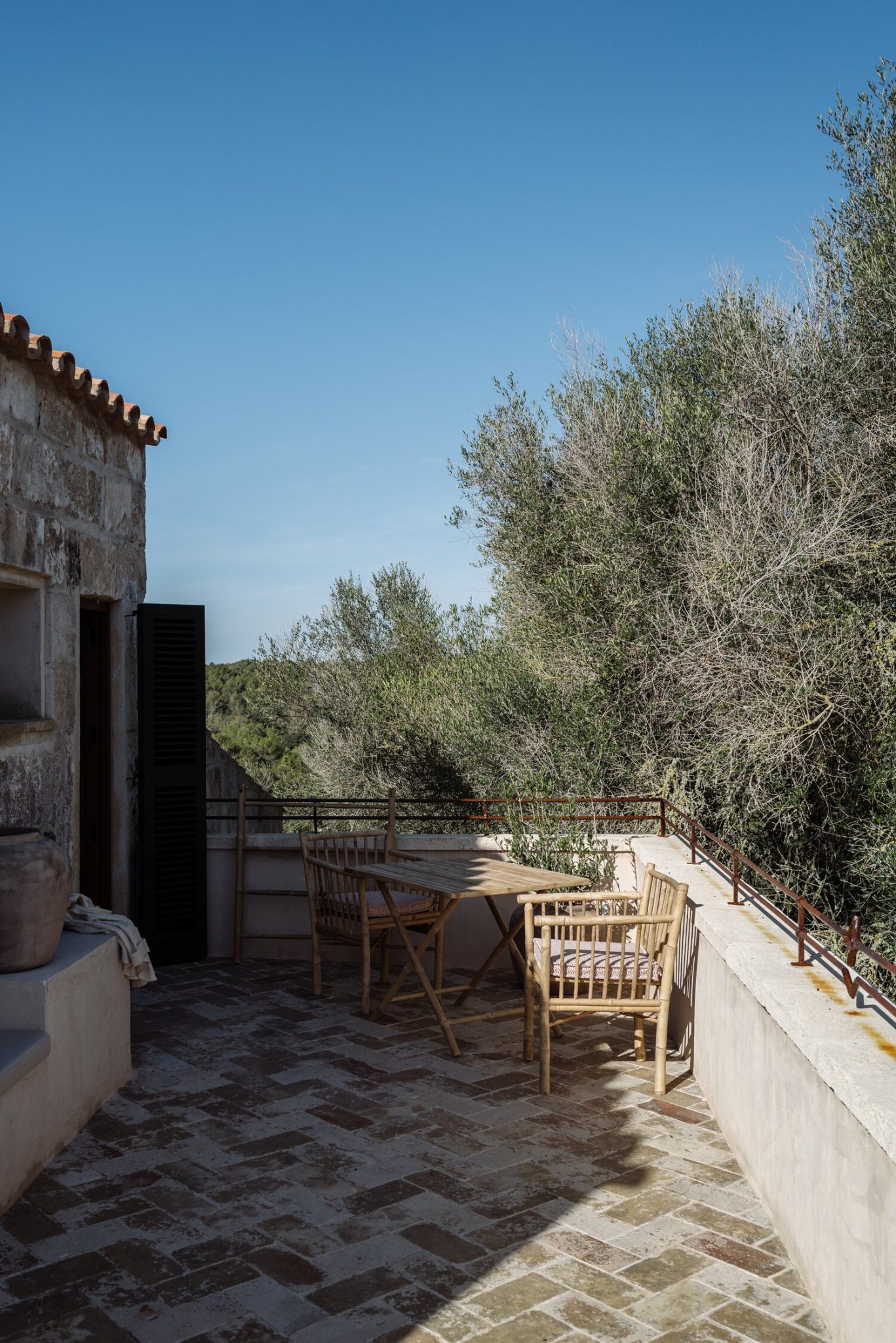 terrasse domaine Santa Ana Minorque