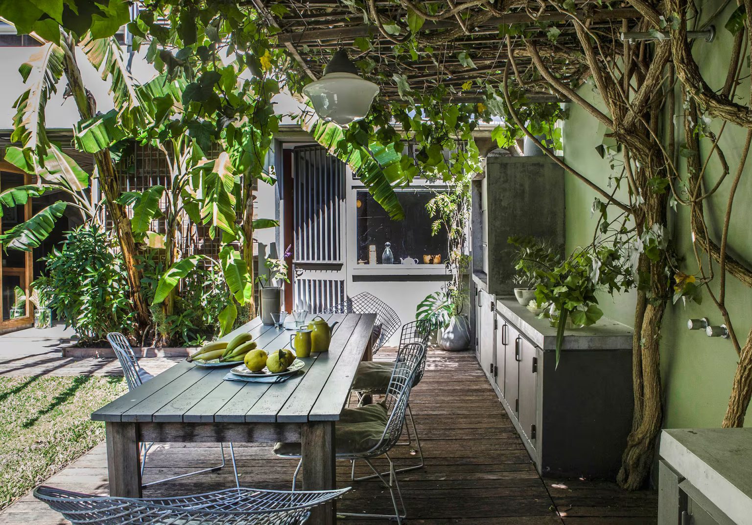 terrasse avec cuisine d'été