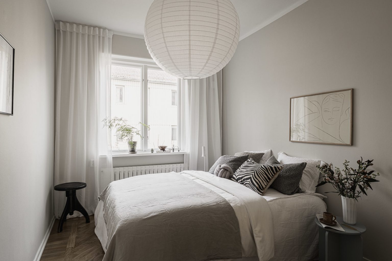 chambre décoration neutre et scandinave