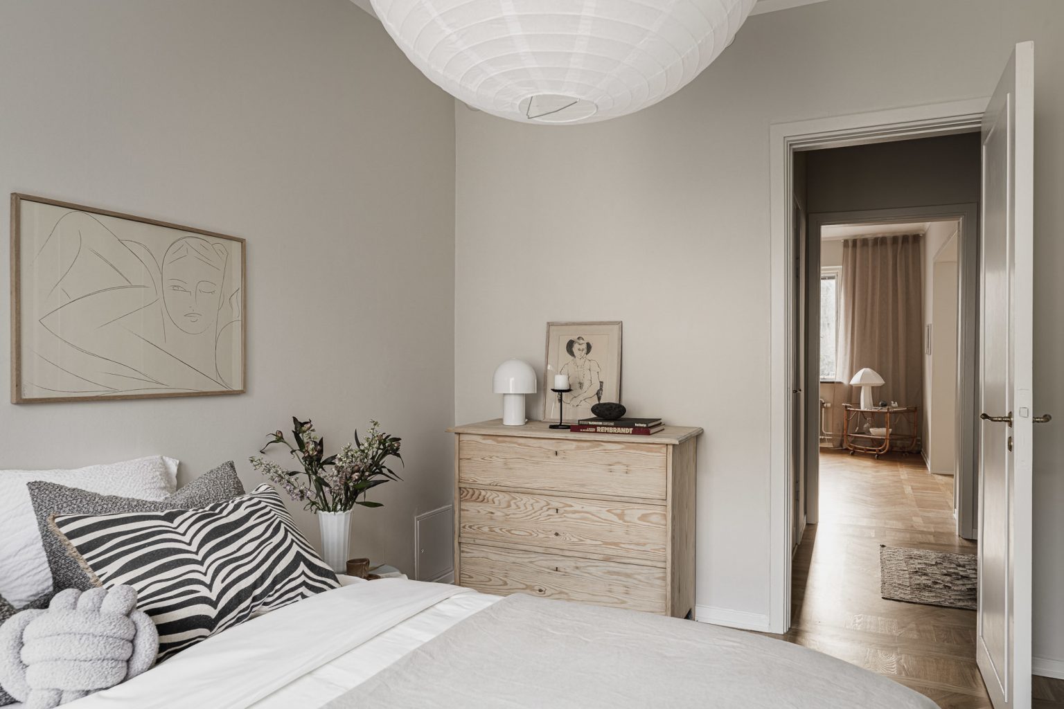 chambre décoration neutre et scandinave