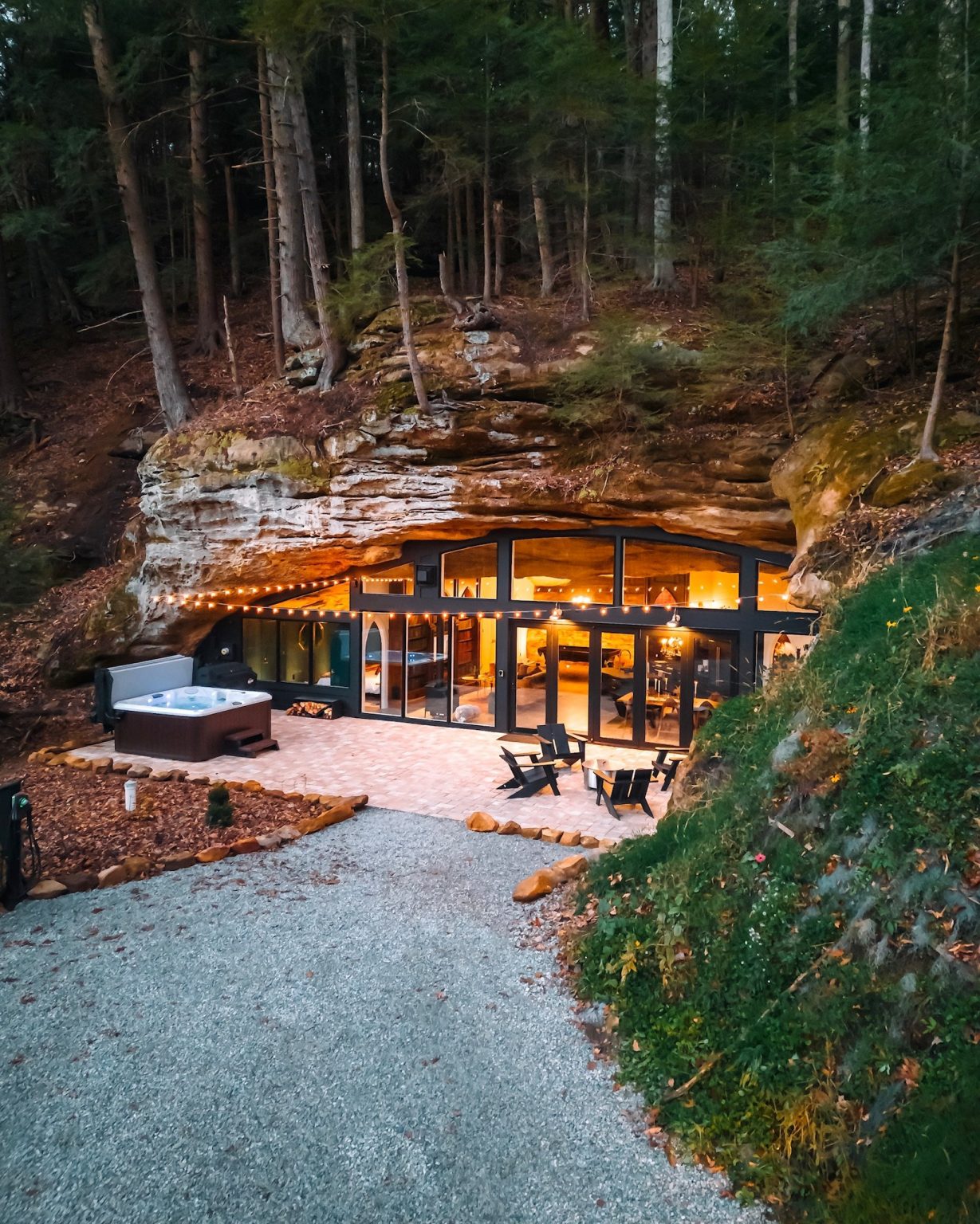 maison troglodyte The Cave Hocking Hills