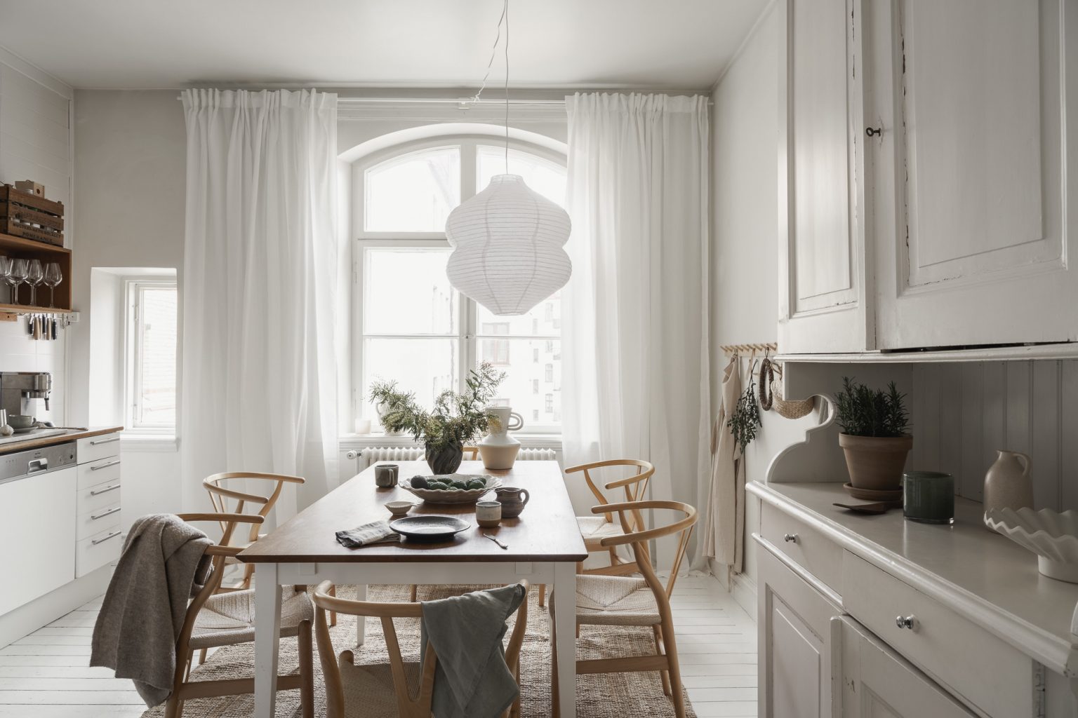 cuisine salle à manger deux-pièces de 51m2 décoration scandinave