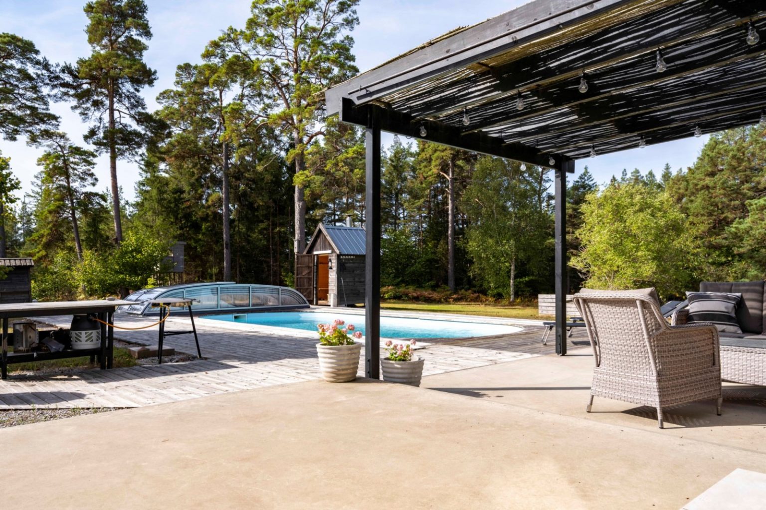 terrasse avec pergola