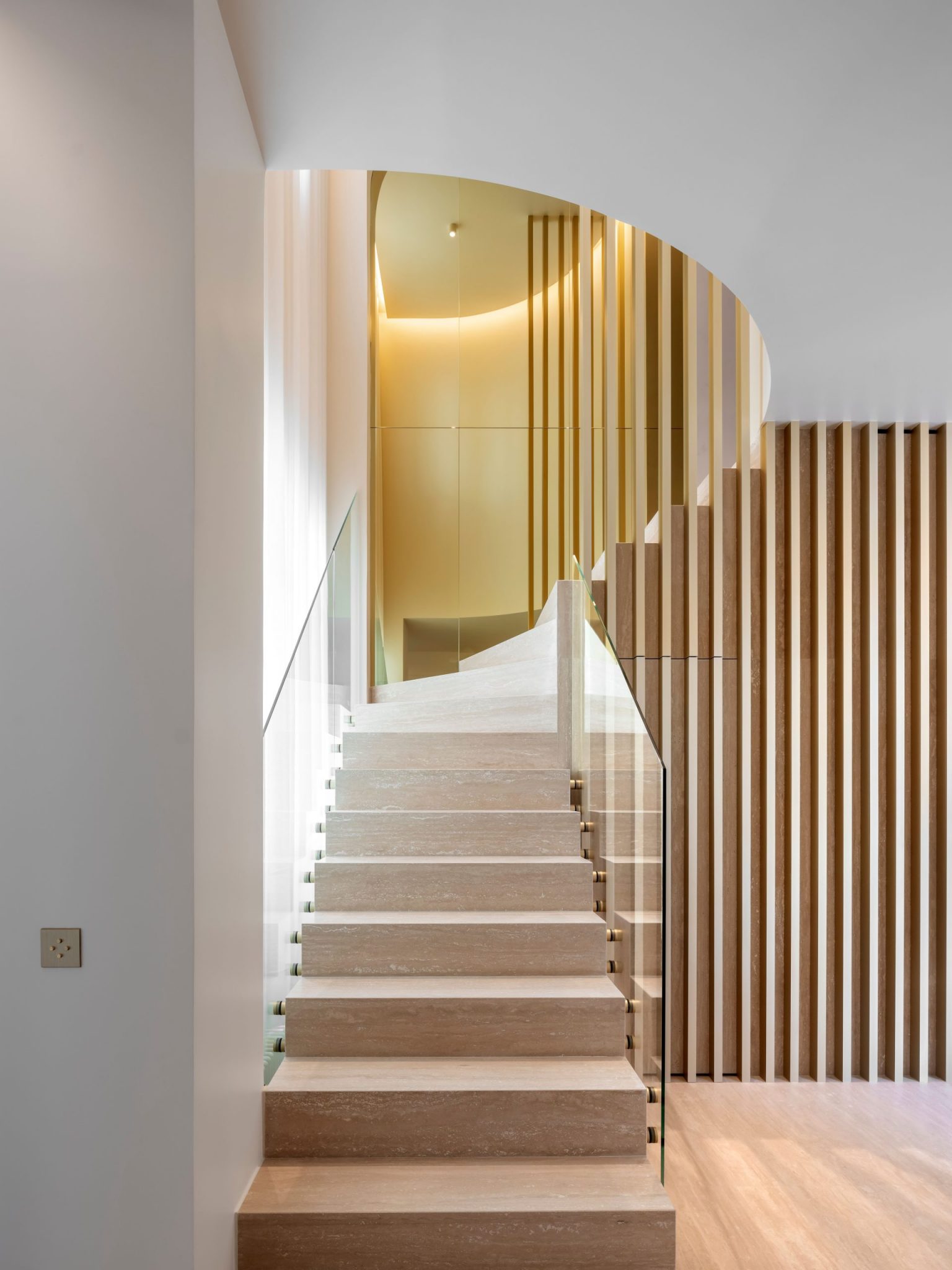 escalier marbre contemporain