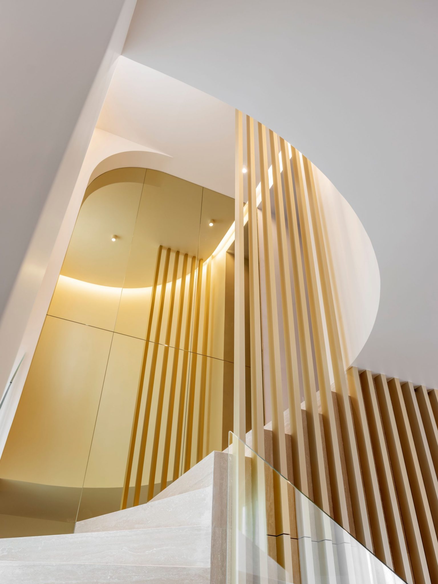 escalier marbre contemporain