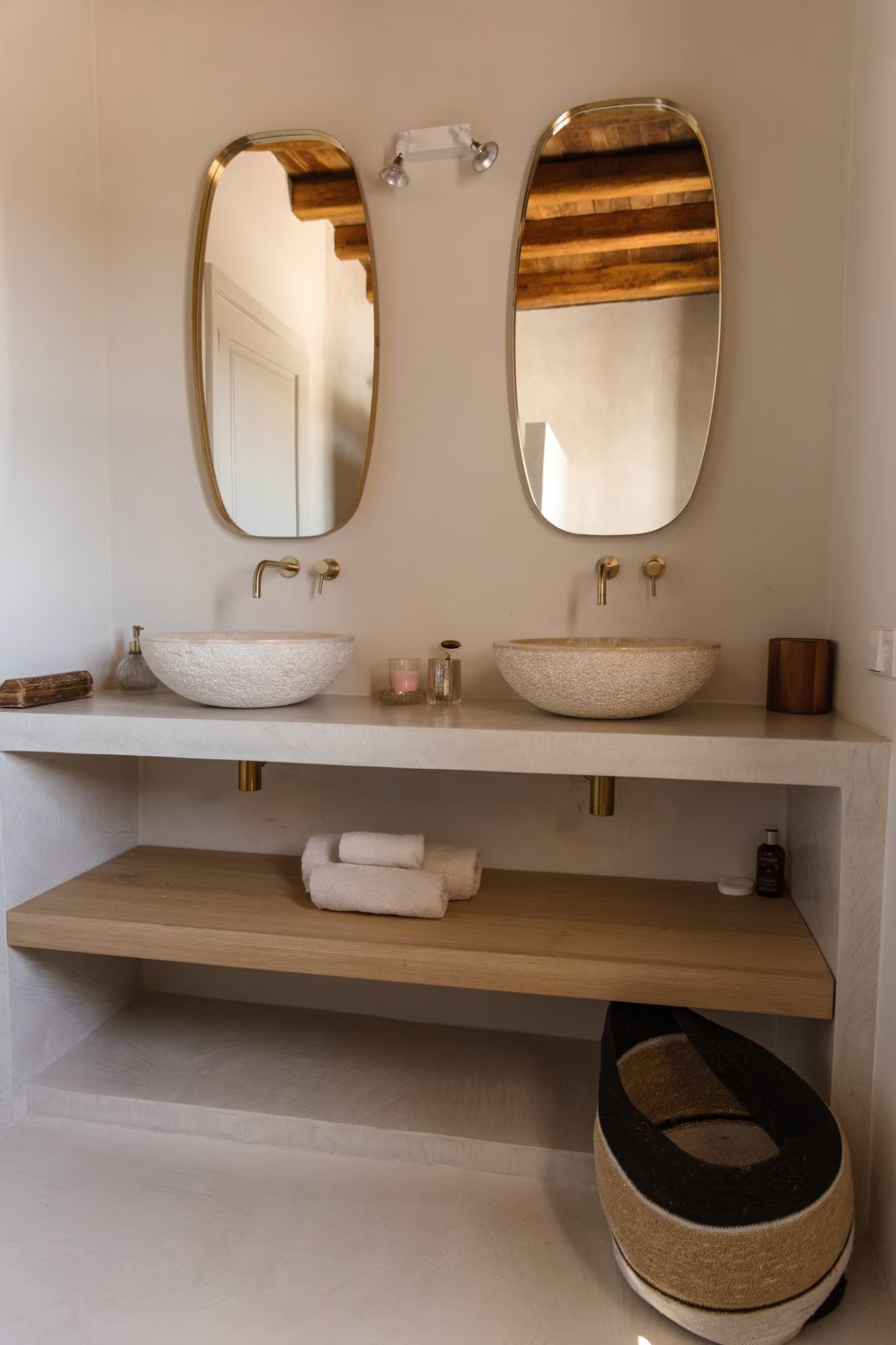 salle de bain décoration naturelle et rustique chic