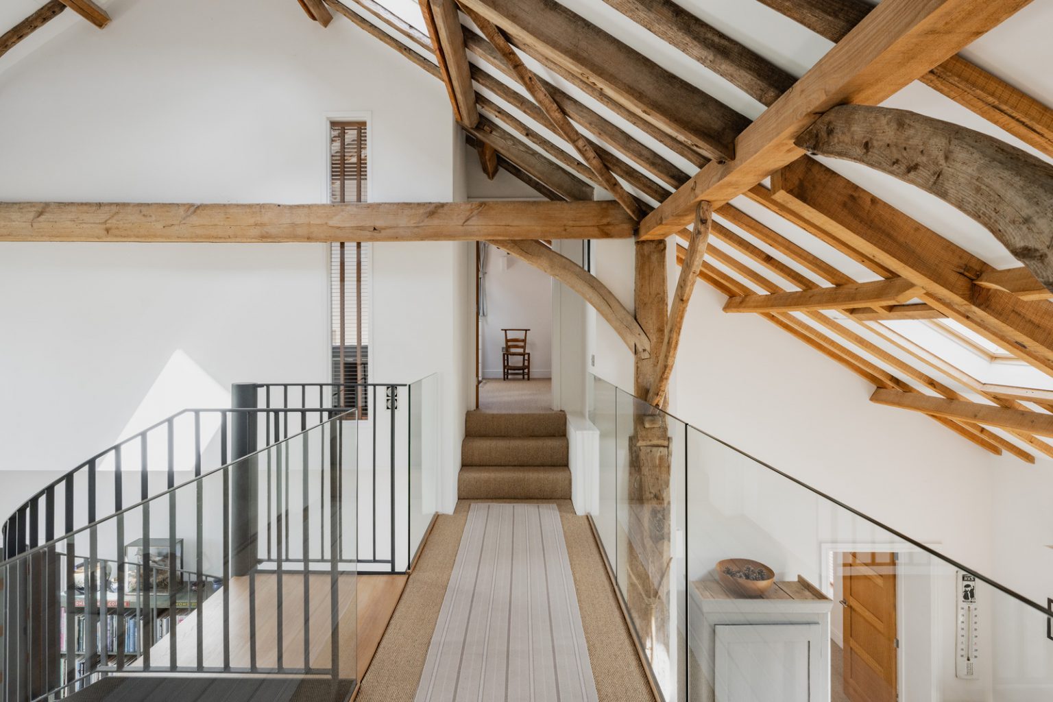 passerelle pour chambres grange rénovée Norfolk