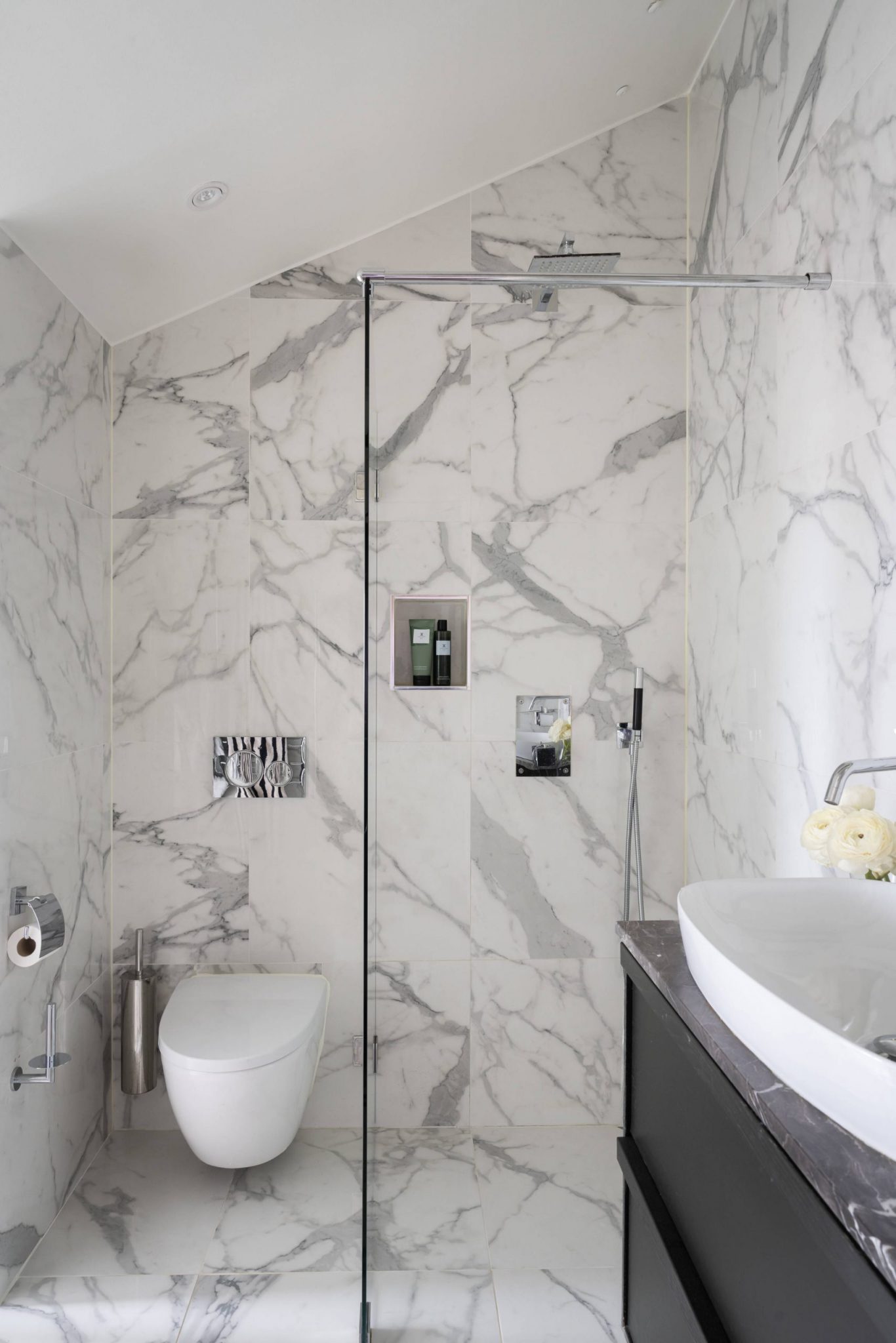 salle de bain marbre