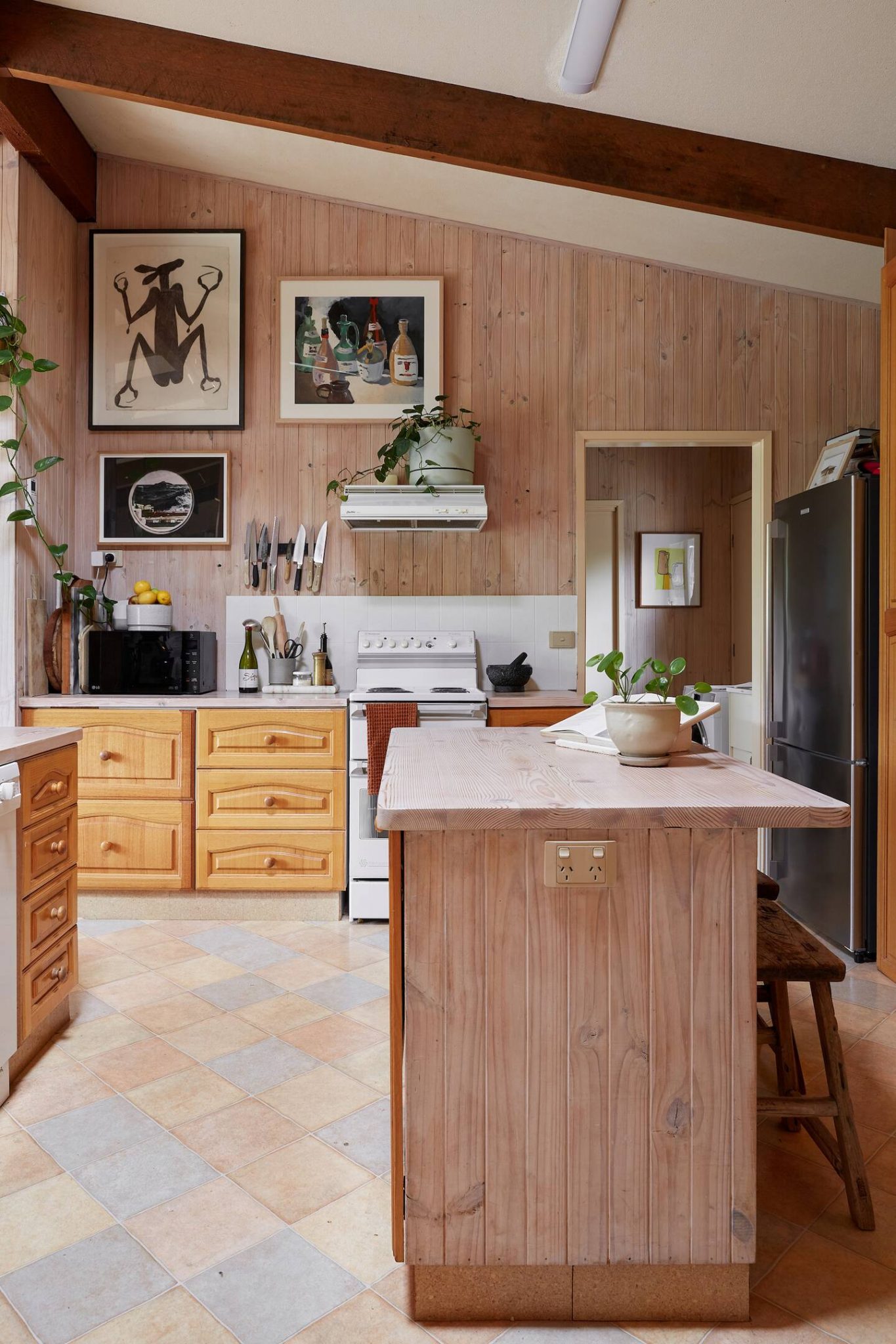 cuisine murs bois décoration vintage The Hideway Shack
