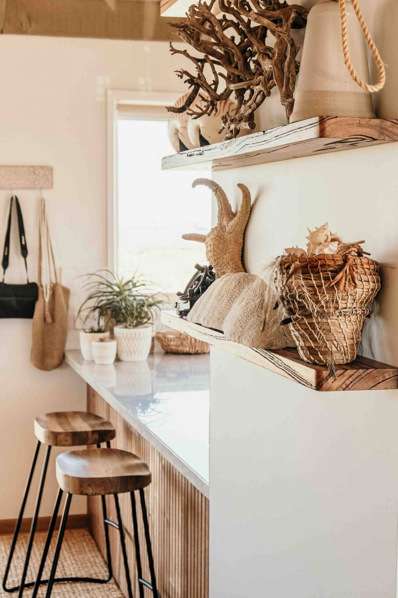 salon décoration naturelle maison de plage