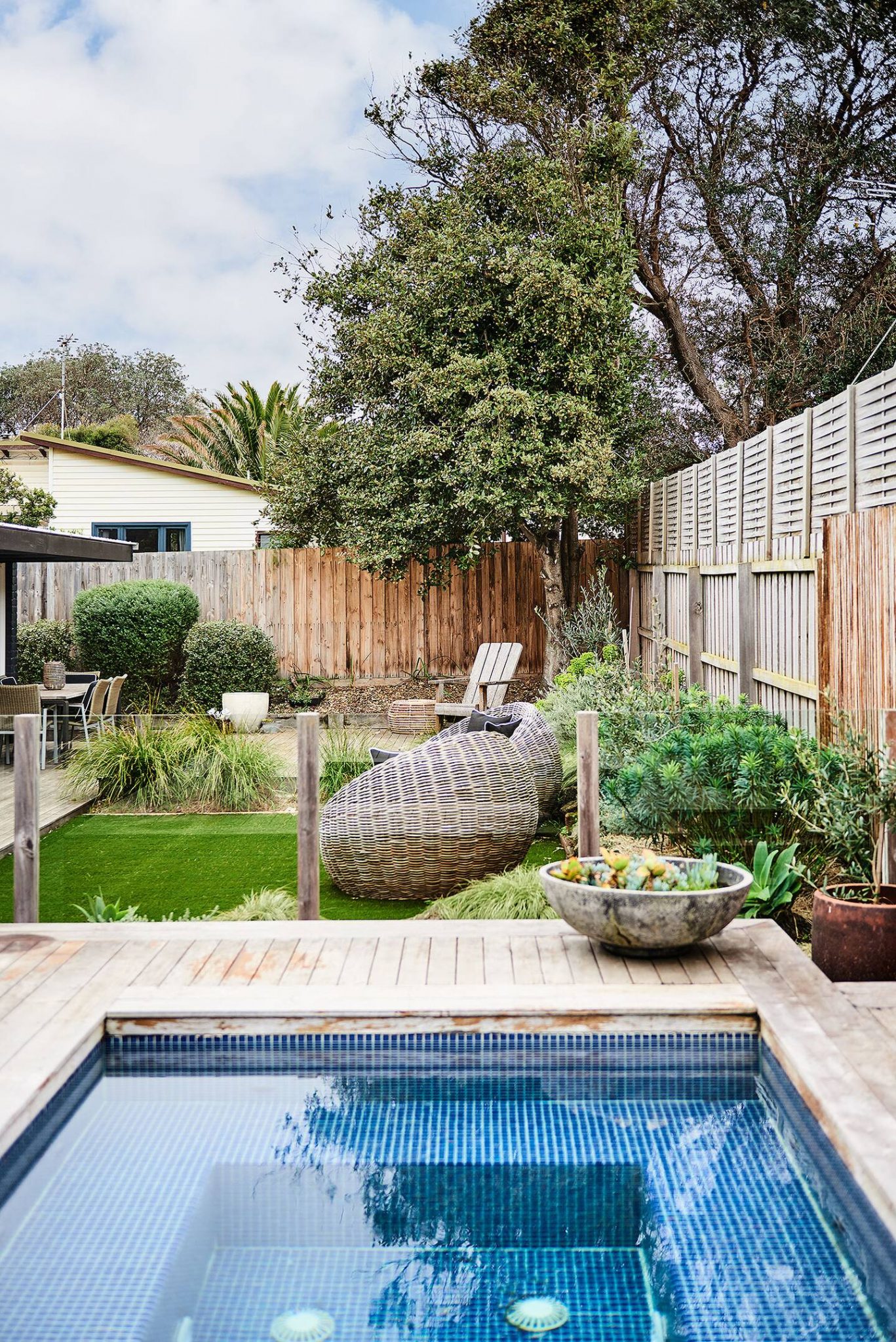 jardin avec bassin 100 Steps Beach House Australie
