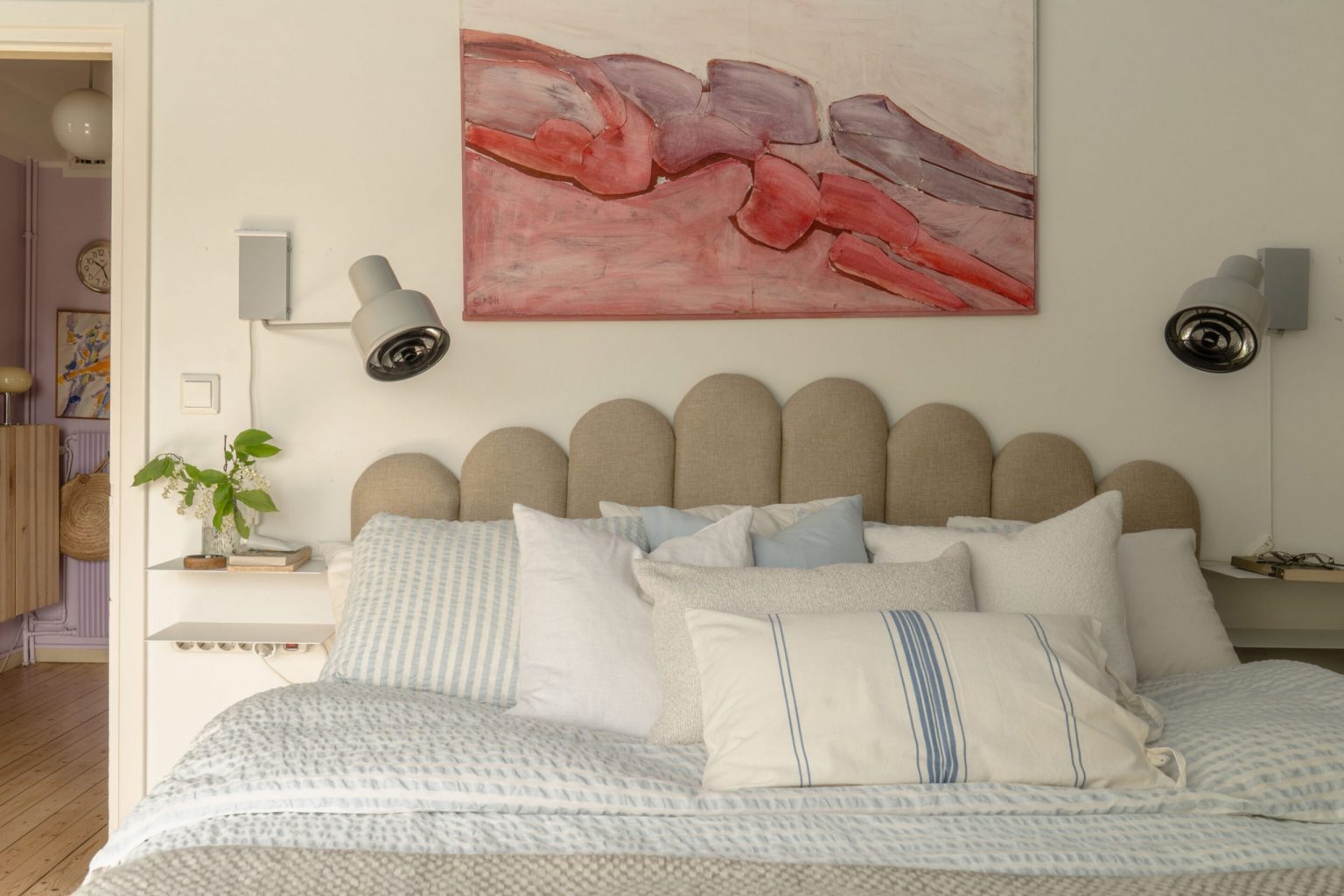 chambre mur beige