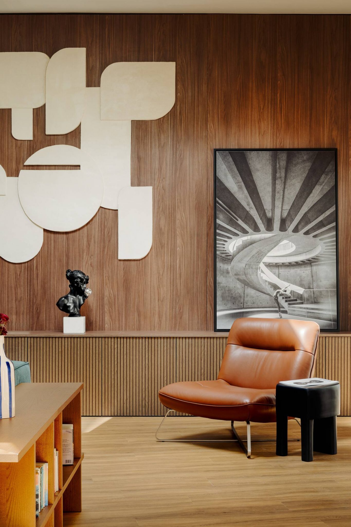 salon murs bois décoration contemporaine