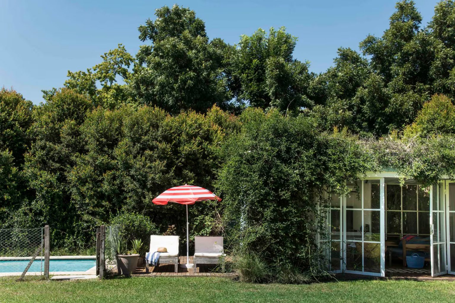 jardin avec piscine