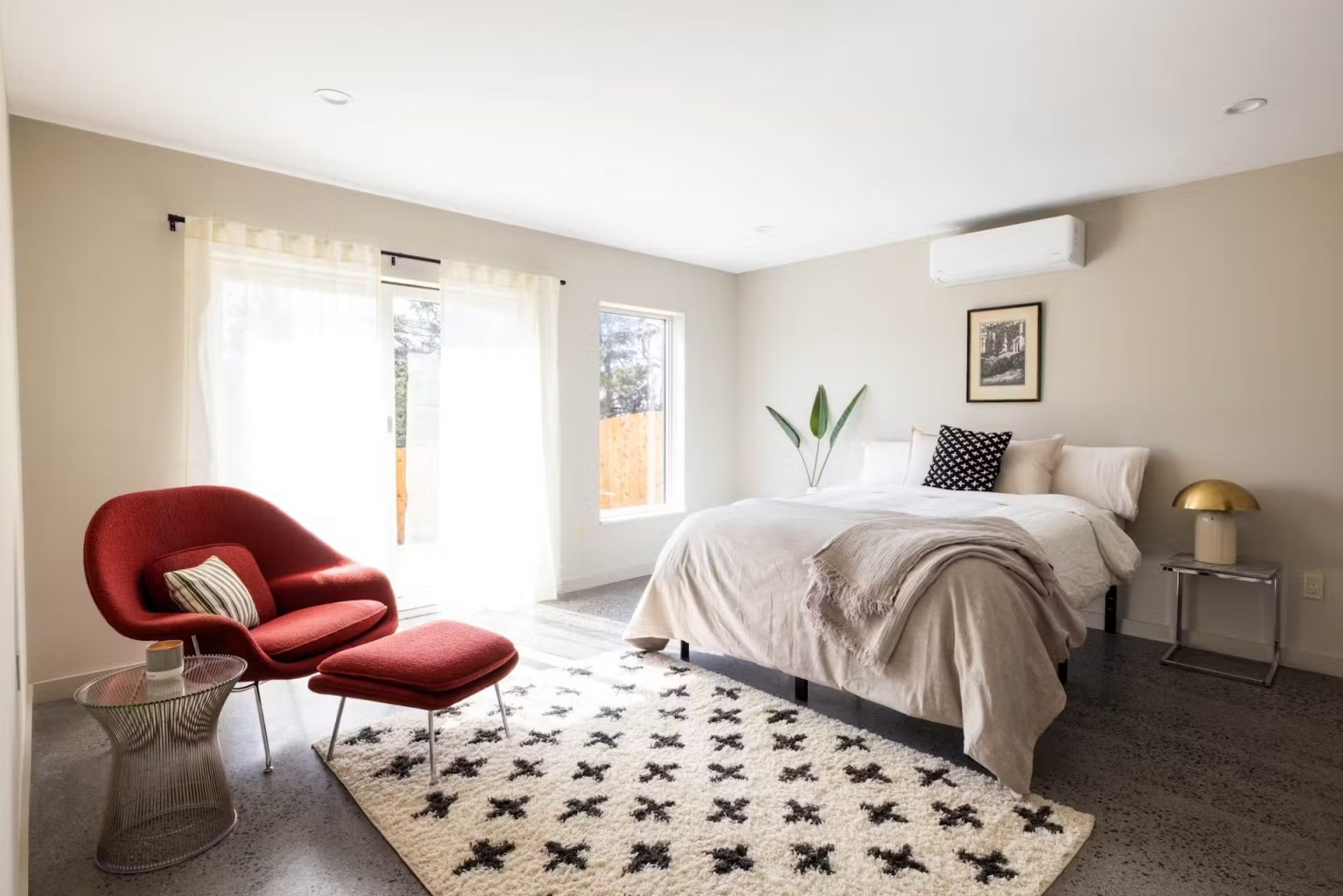 chambre décoration mid-century