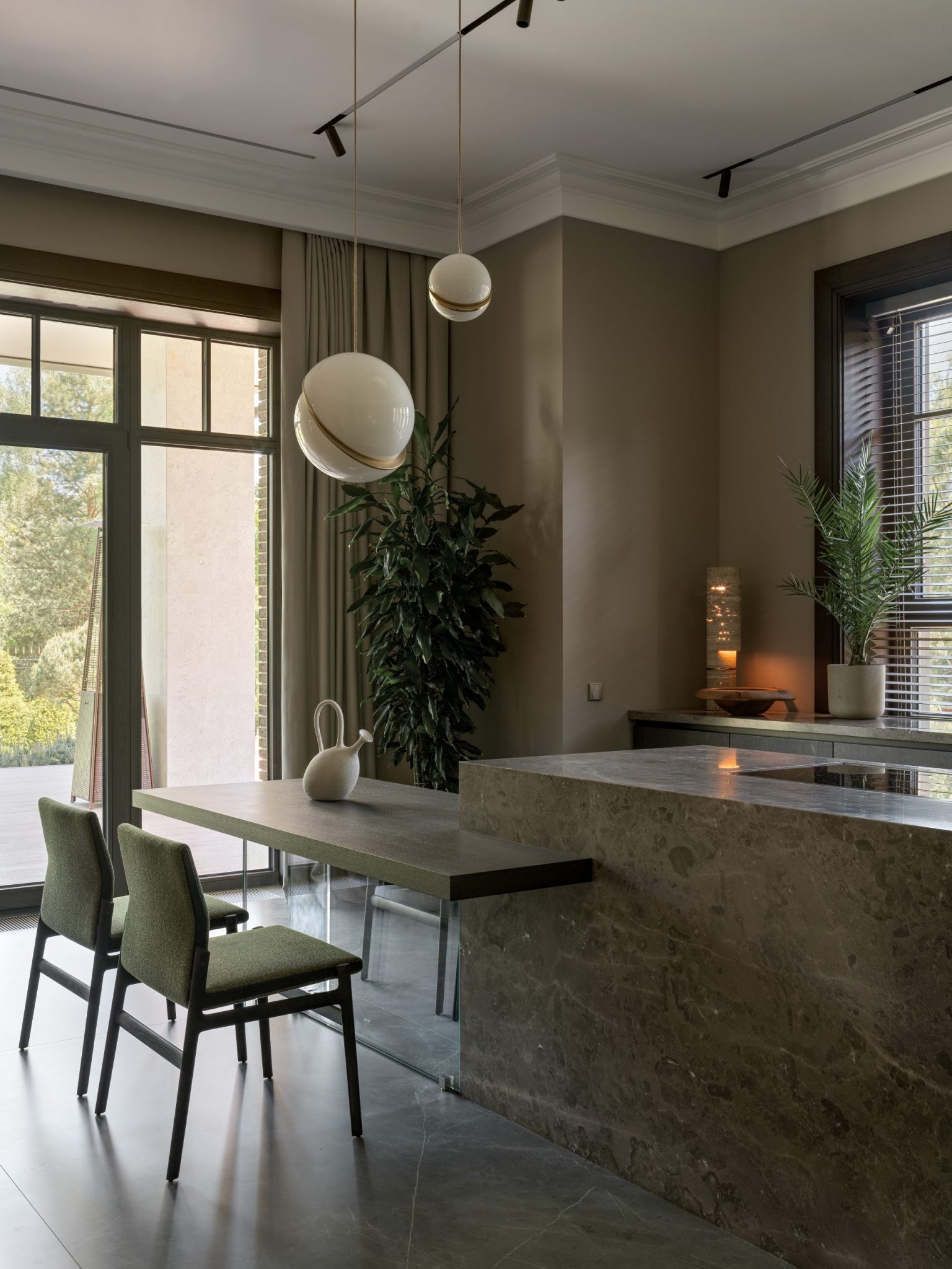 cuisine design marbre