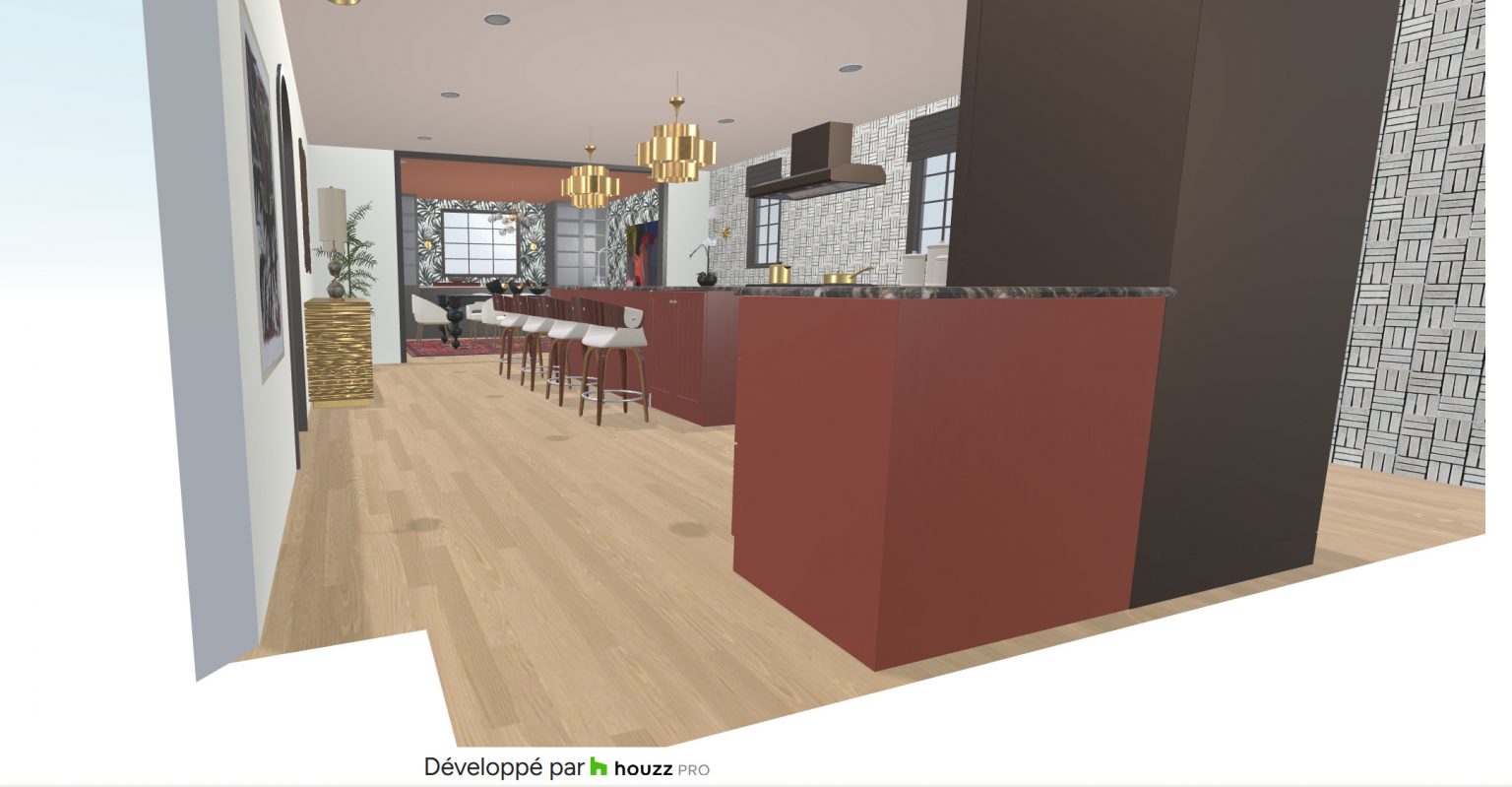 cuisine Houzz Pro plan 3D