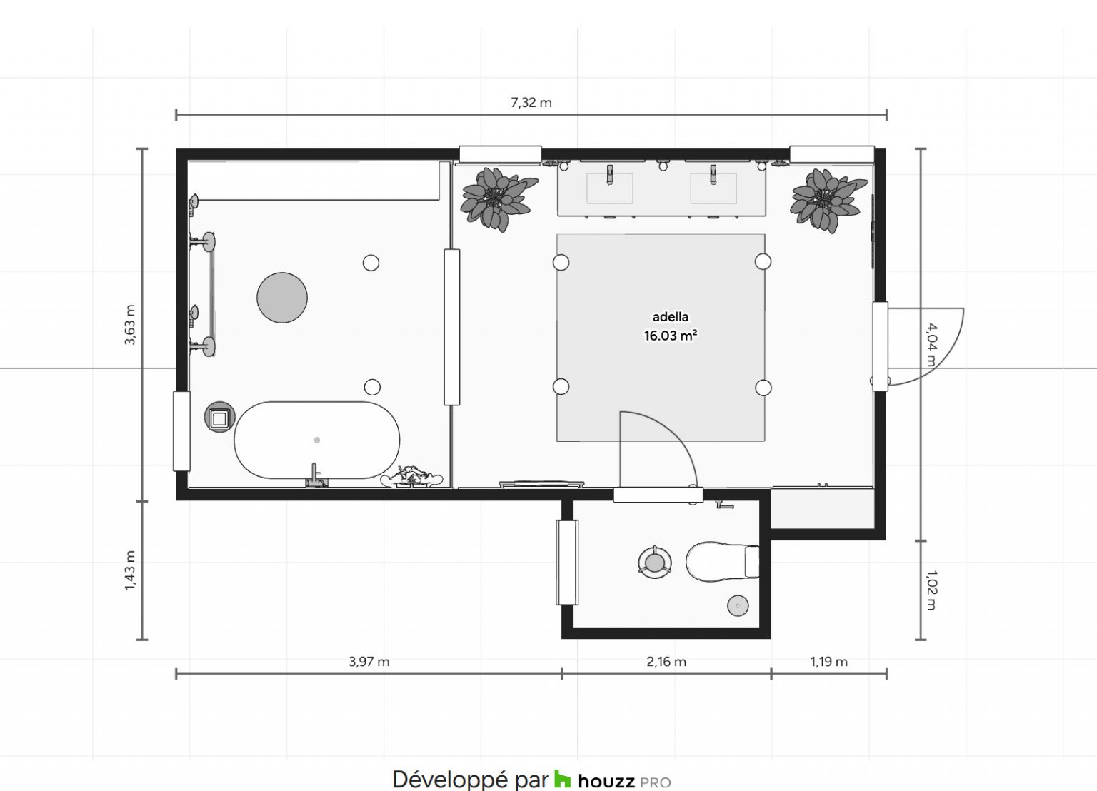 plan salle de bain