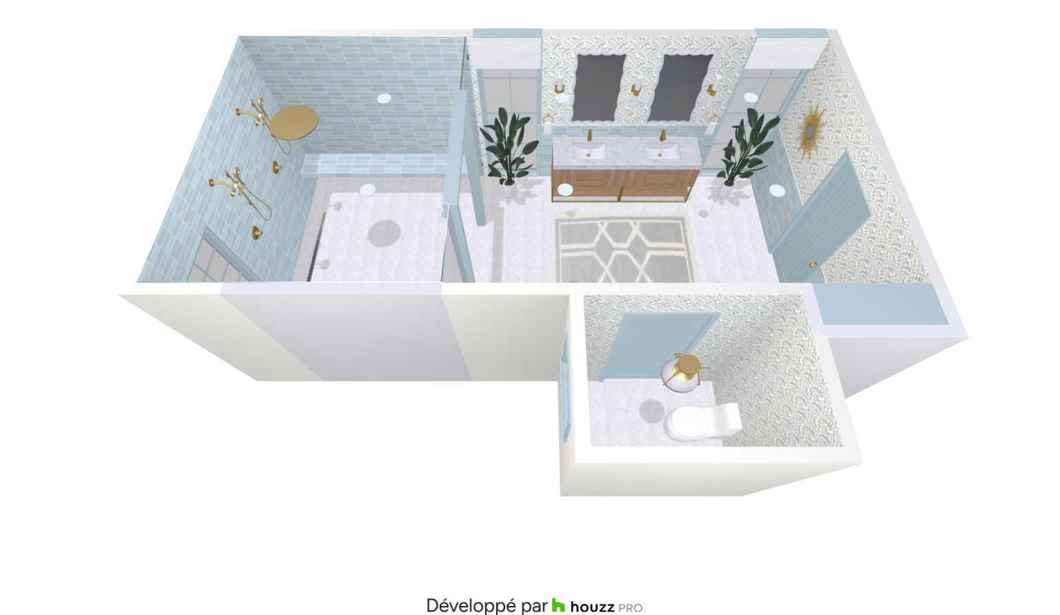 plan 3D salle de bain