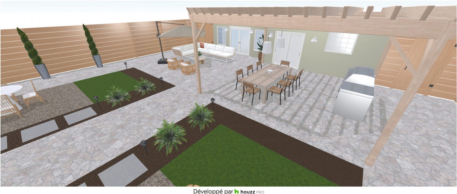 jardin Houzz Pro plan 3D