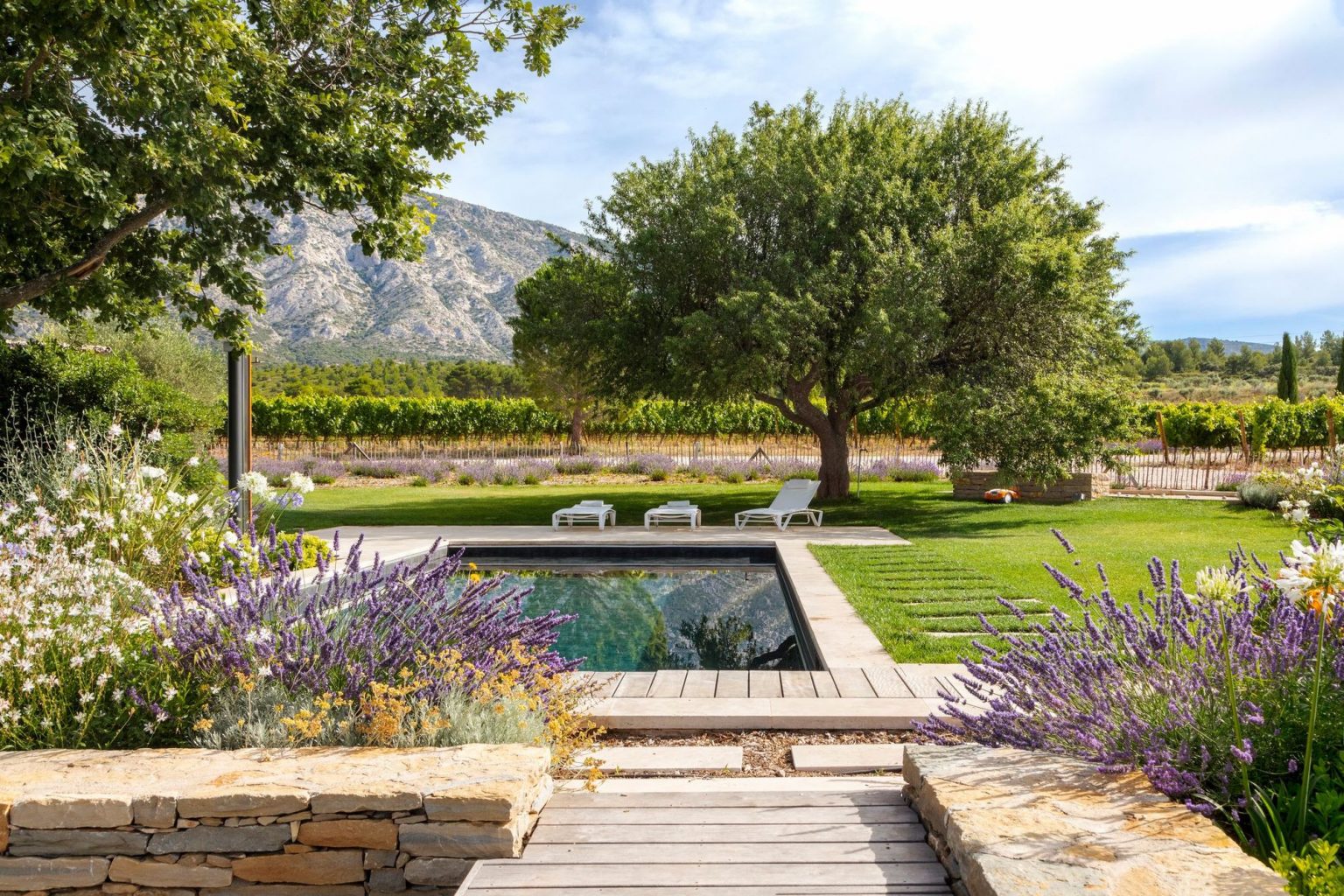 jardin avec piscine Provence