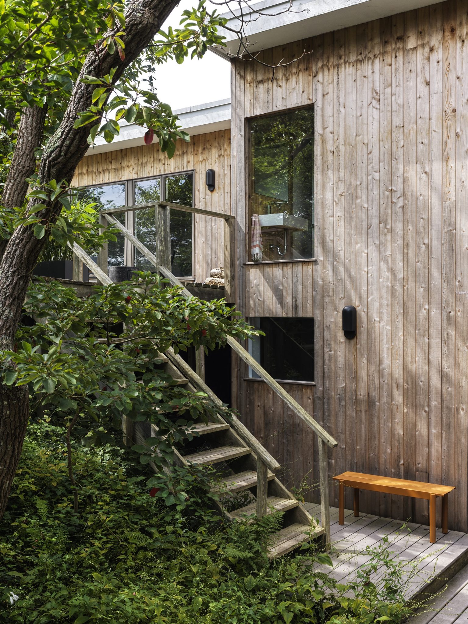 maison de plage en bois décoration contemporaine mid-century