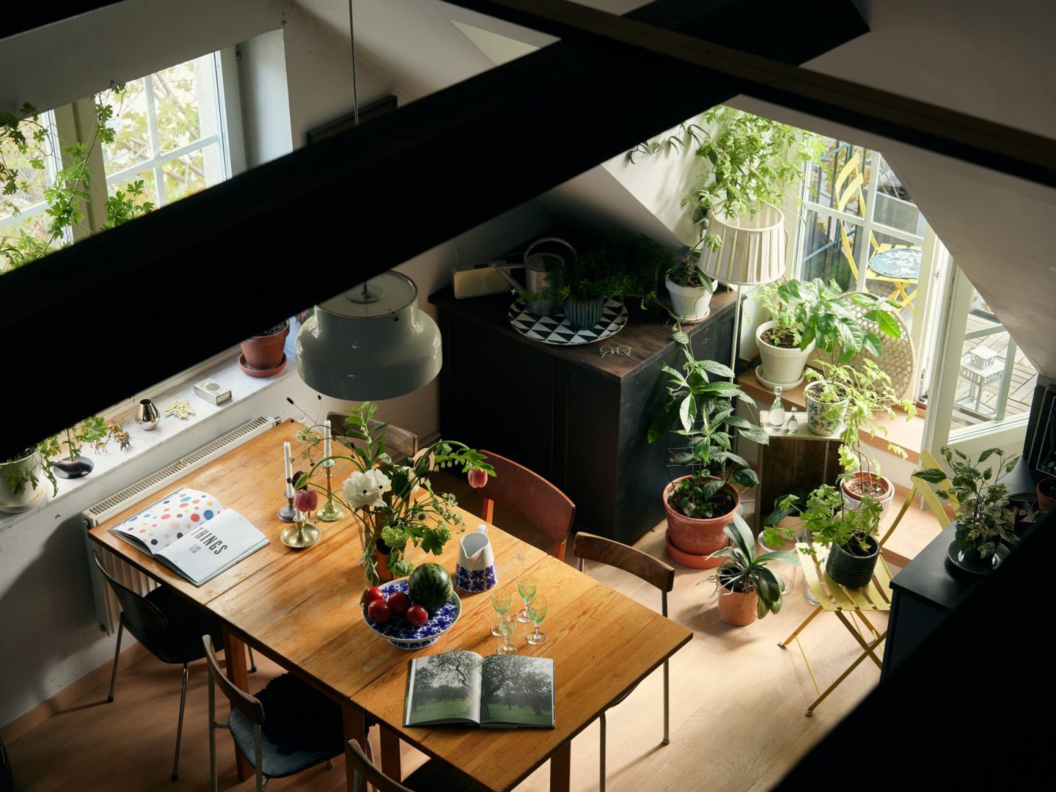 salle à manger décoration vintage