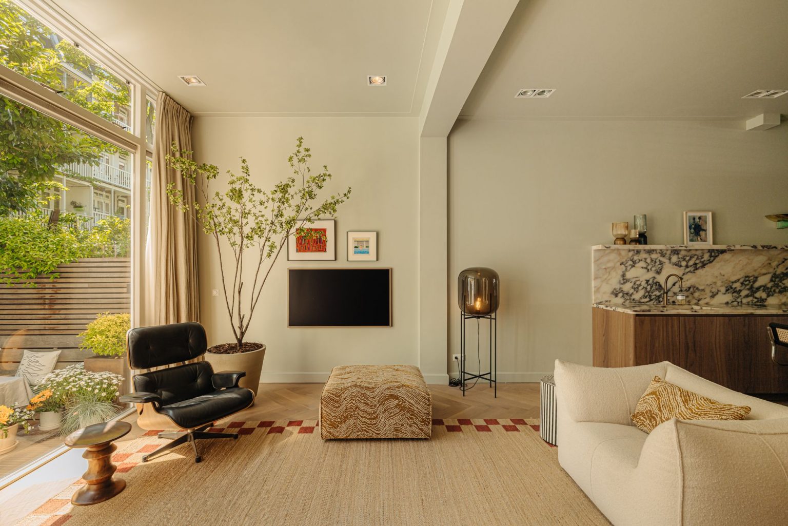 salon appartement en duplex avec jardin Amsterdam