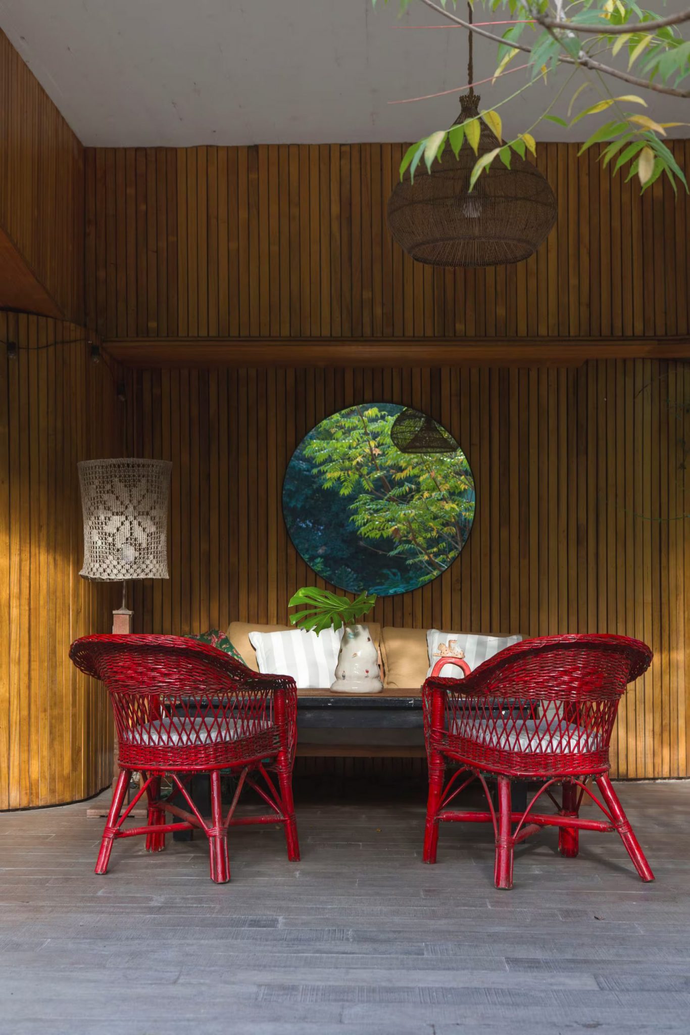 terrasse maison béton et bois