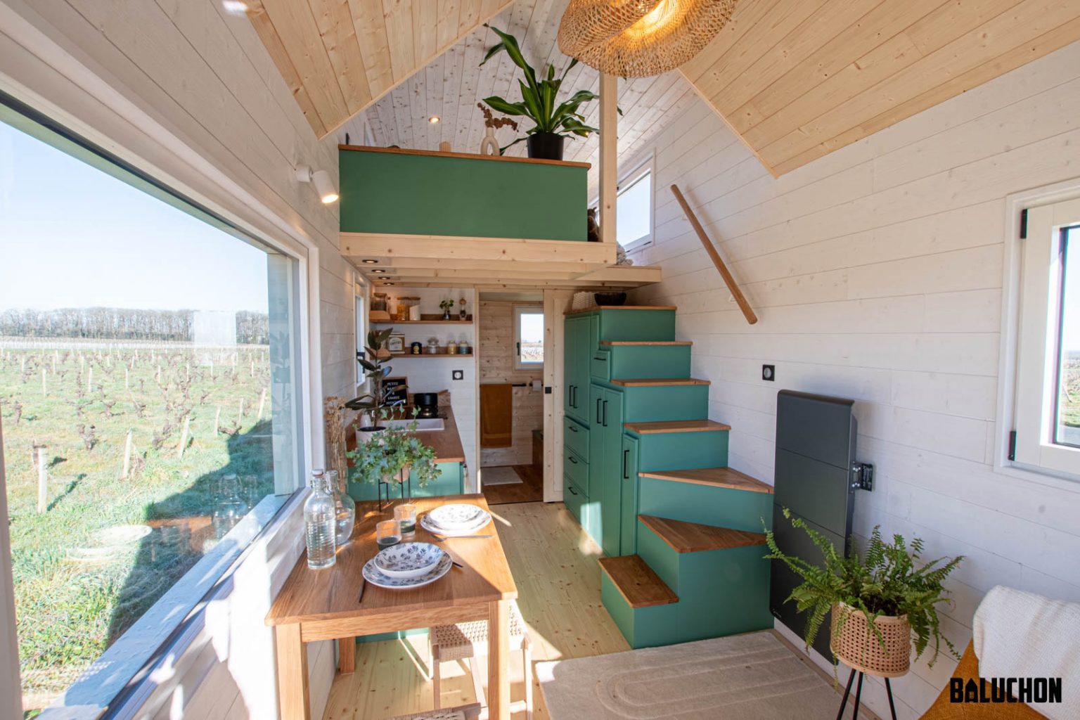 intérieur mini maison mobile Baluchon