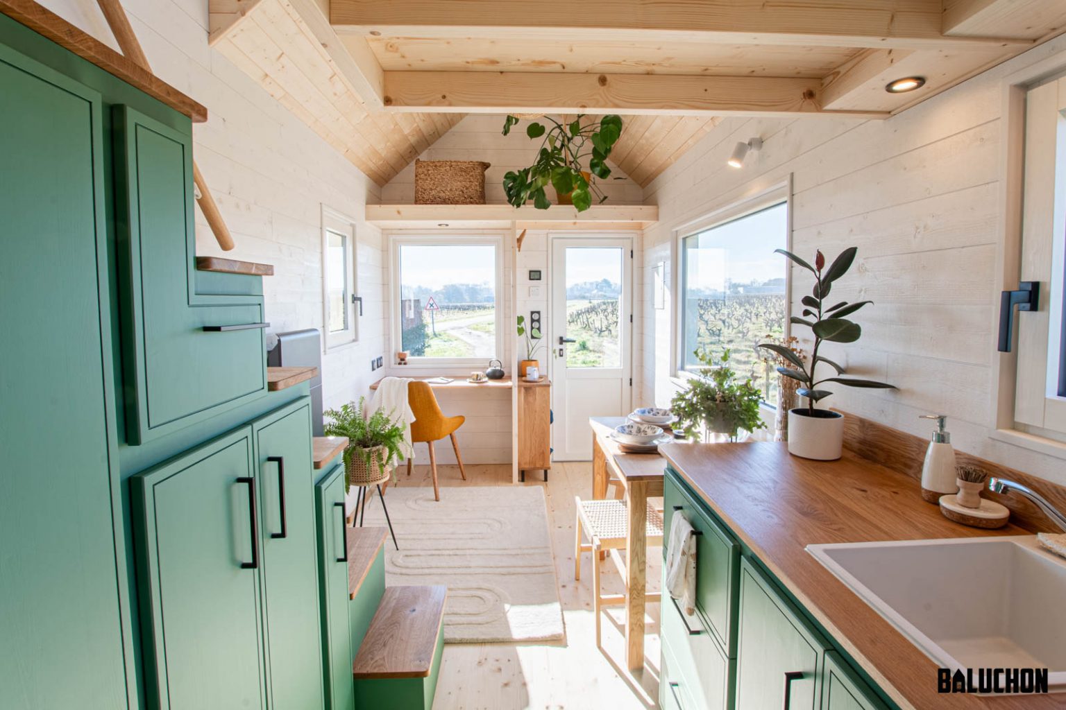 intérieur mini maison mobile Baluchon