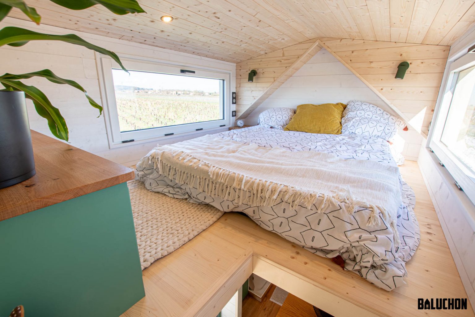 intérieur mini maison mobile Baluchon