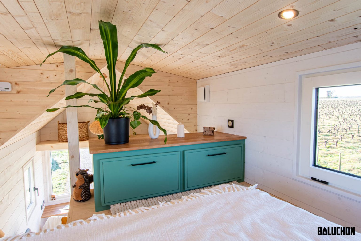 intérieur mini maison mobile Baluchon