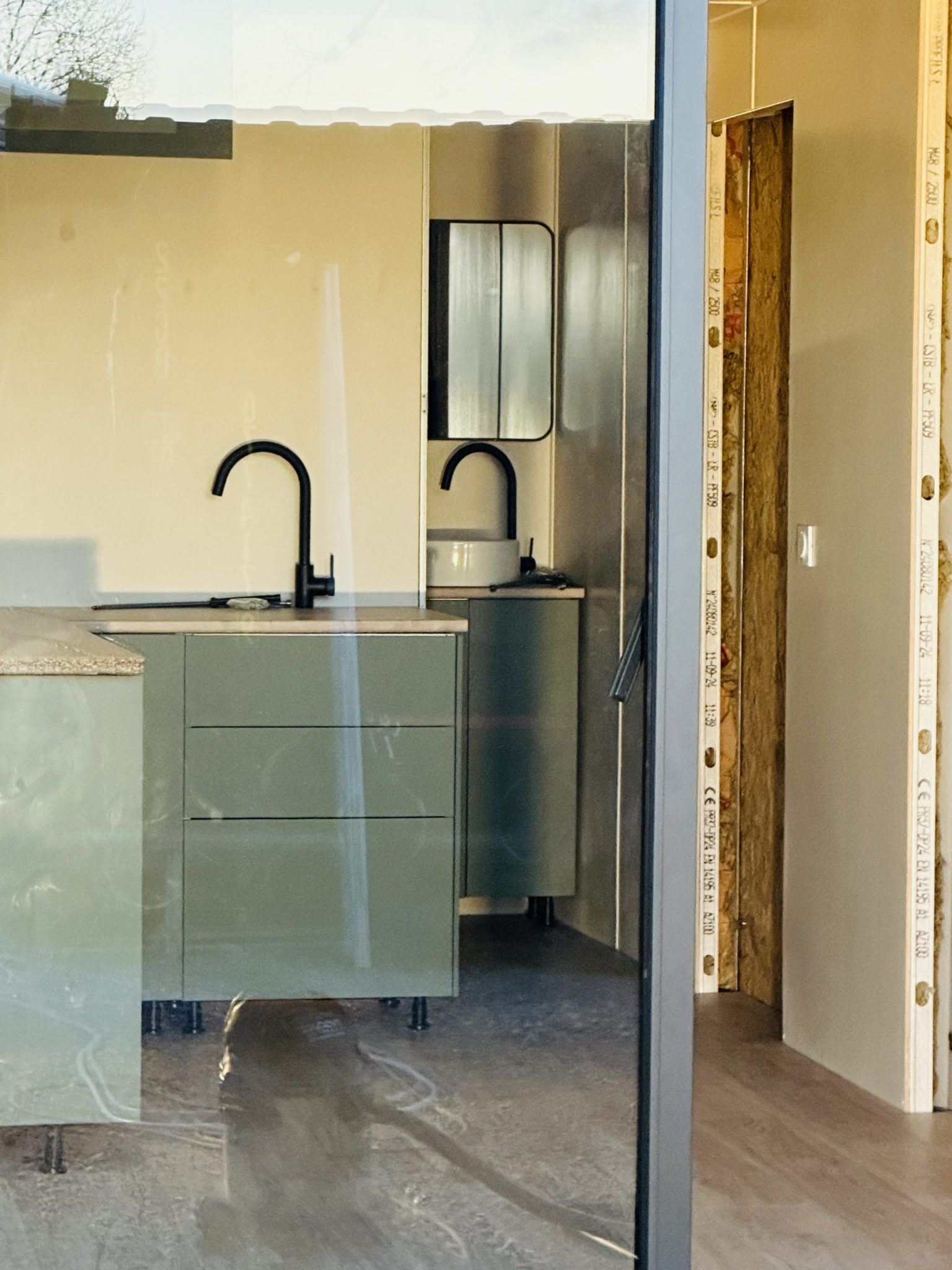 salle de bain design verte Dune Loft