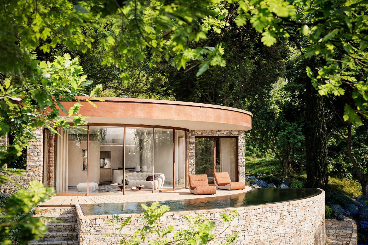 maison bioclimatique et circulaire CURV à Gordes
