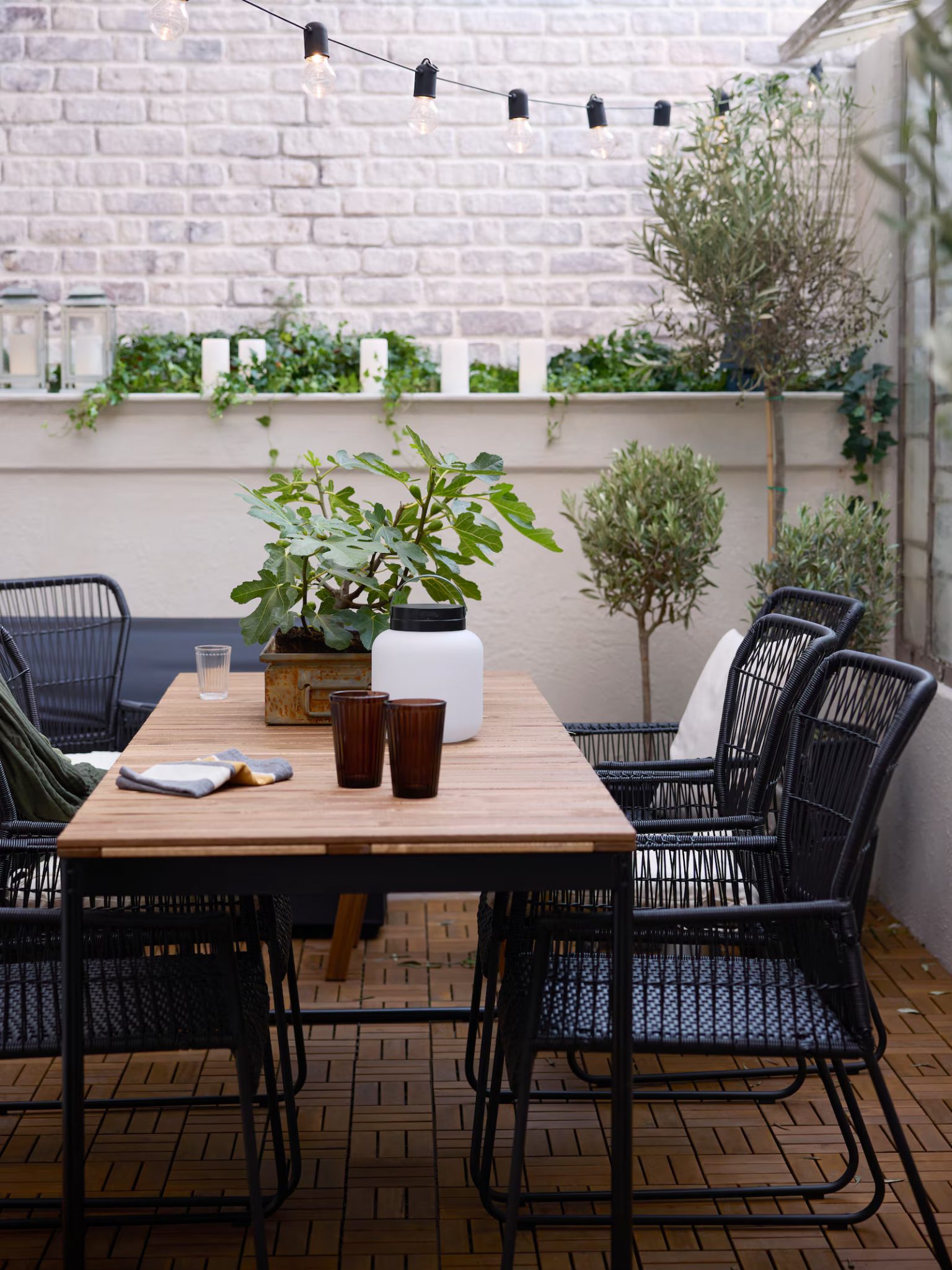 terrasse en ville aménagée par IKEA