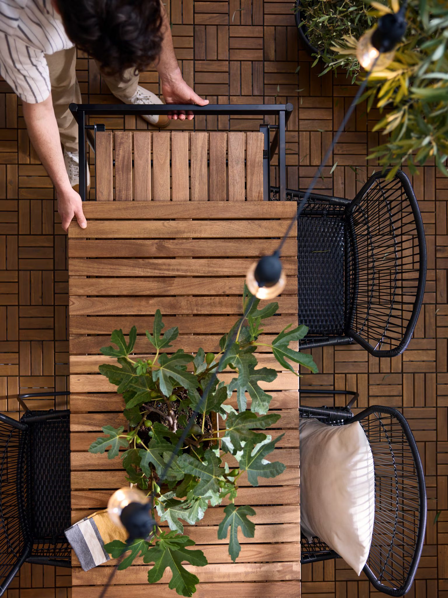 terrasse en ville aménagée par IKEA