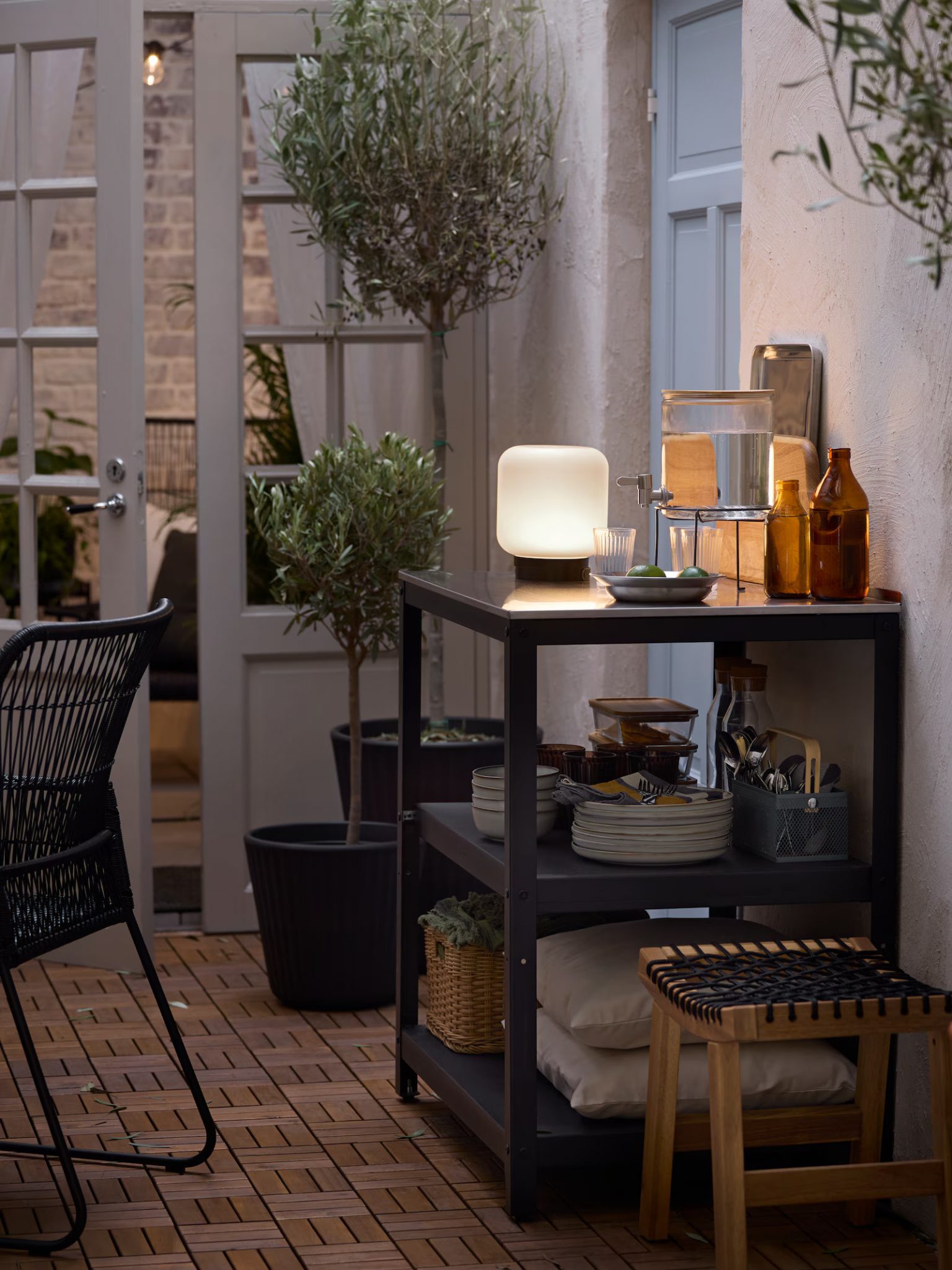 terrasse en ville aménagée par IKEA