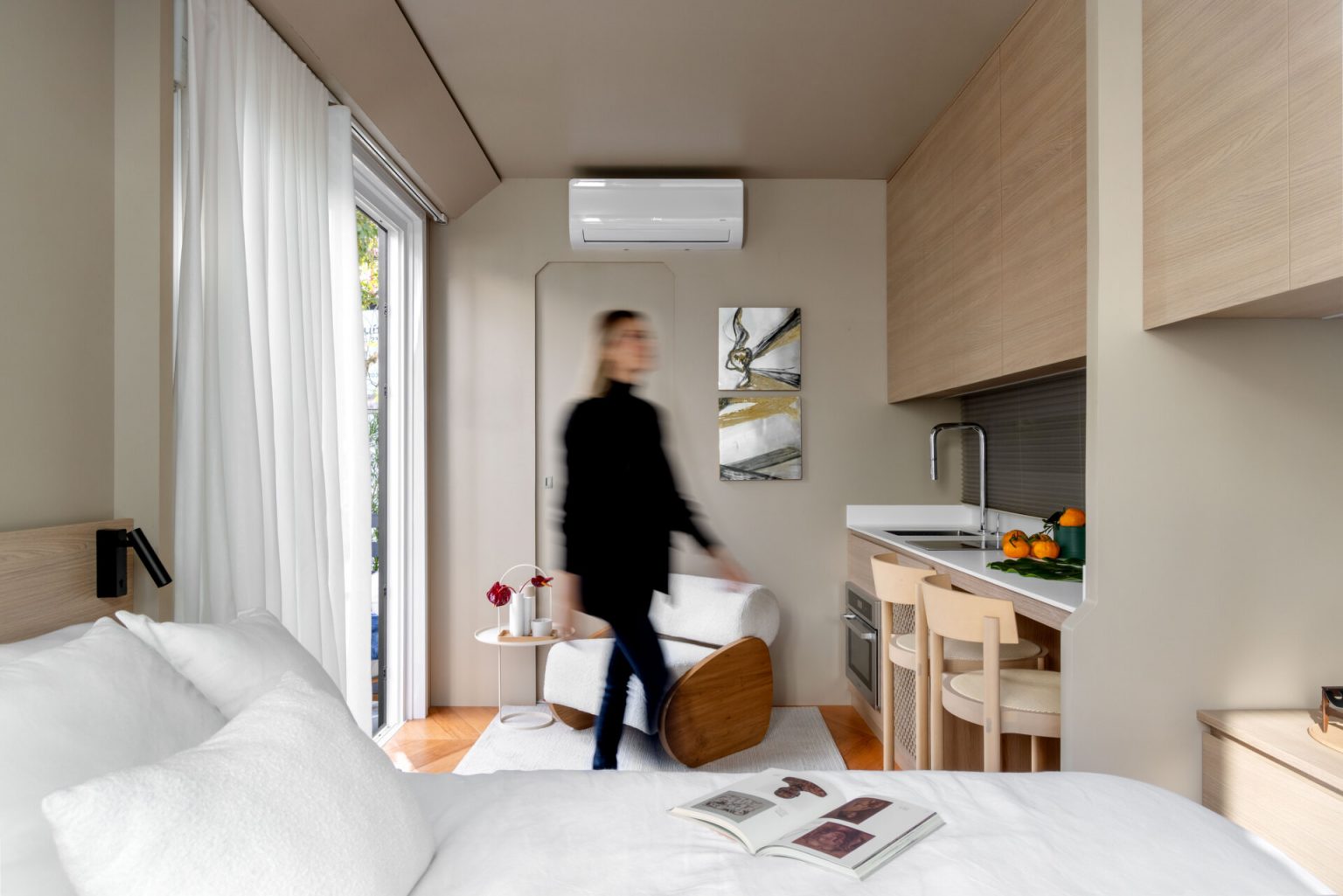 intérieur petite maison de 18m2 Nomadem