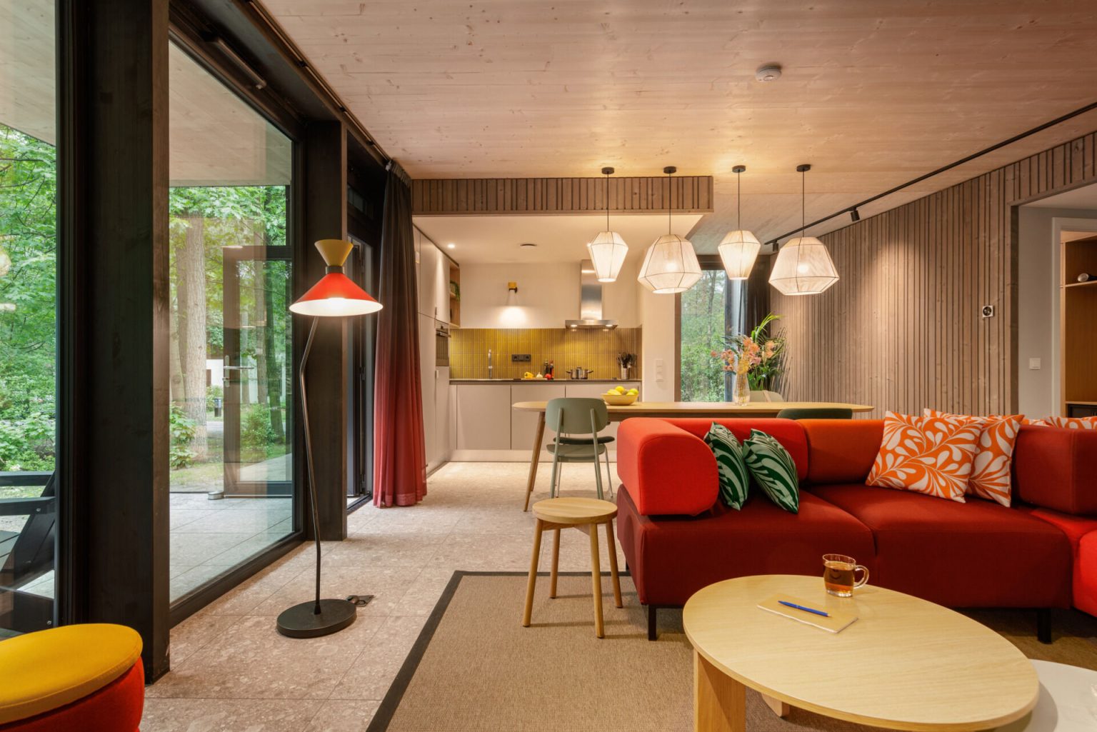 salon décoration contemporaine maison architecte Center Parcs