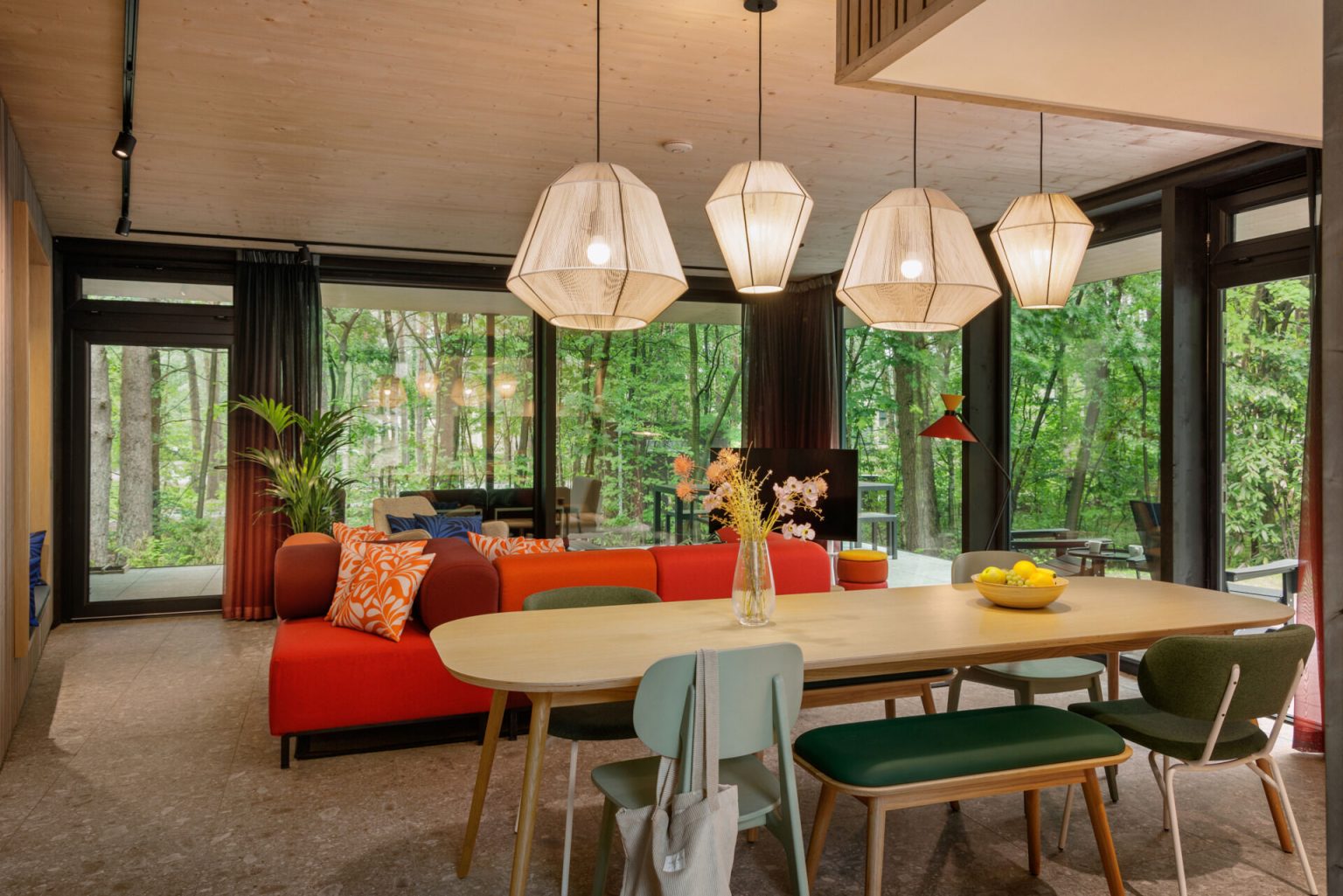salon décoration contemporaine maison architecte Center Parcs