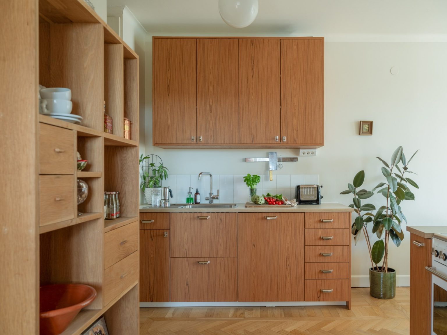 cuisine bois décoration vintage et scandinave style années 60