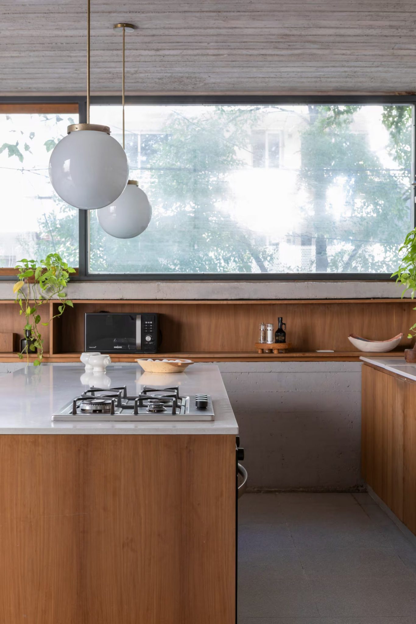 cuisine contemporaine bois et marbre