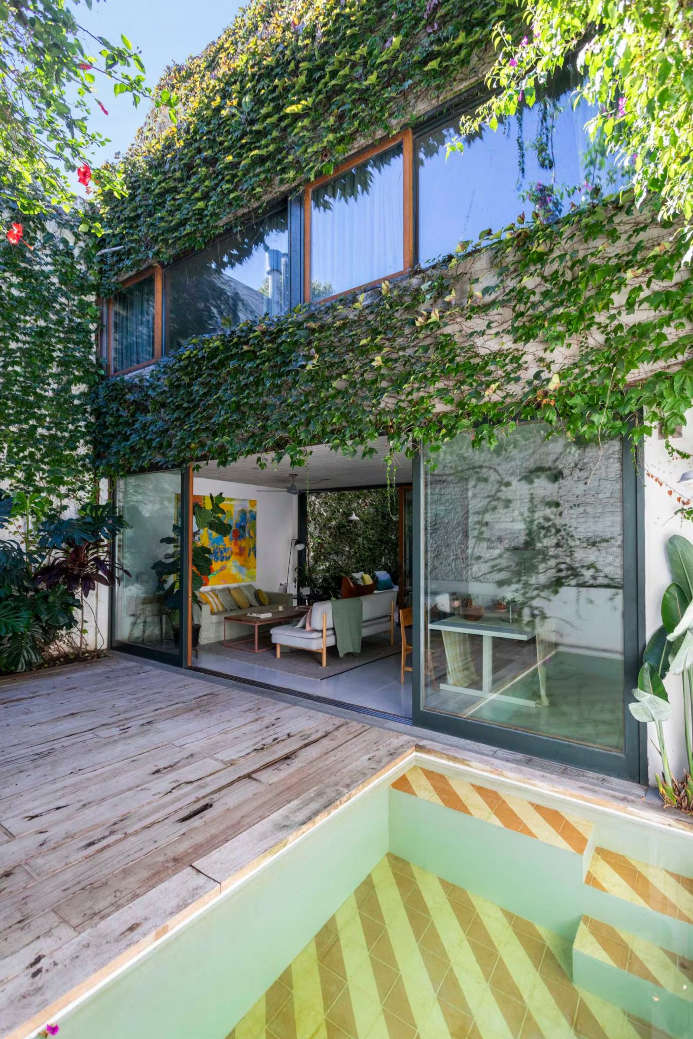 maison de ville avec piscine conçue par une architecte